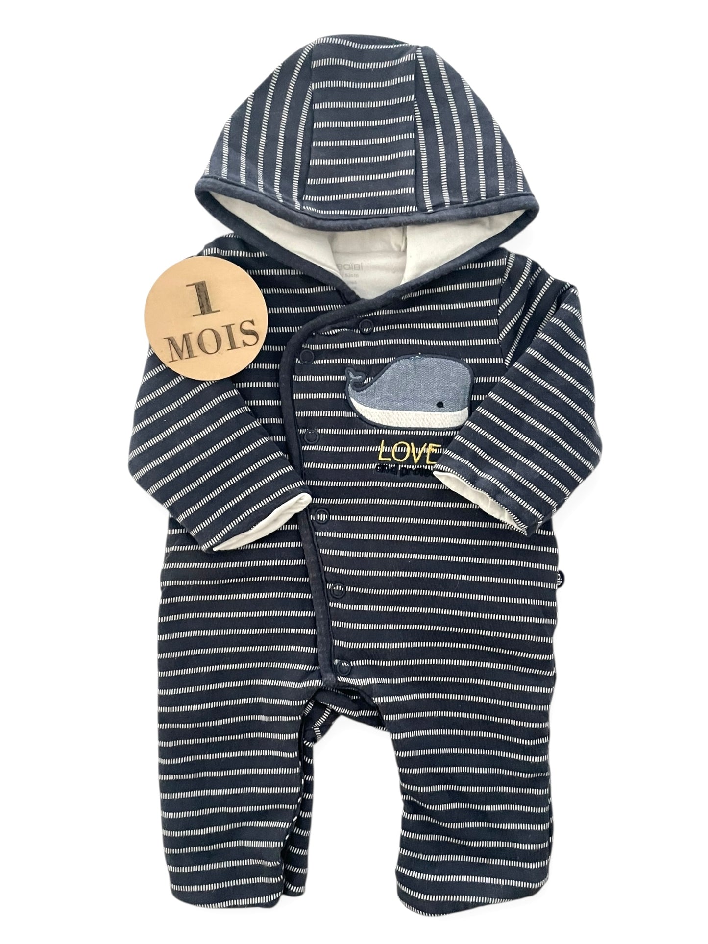 Combinaison molleton, bleu-marine, Obaïbi