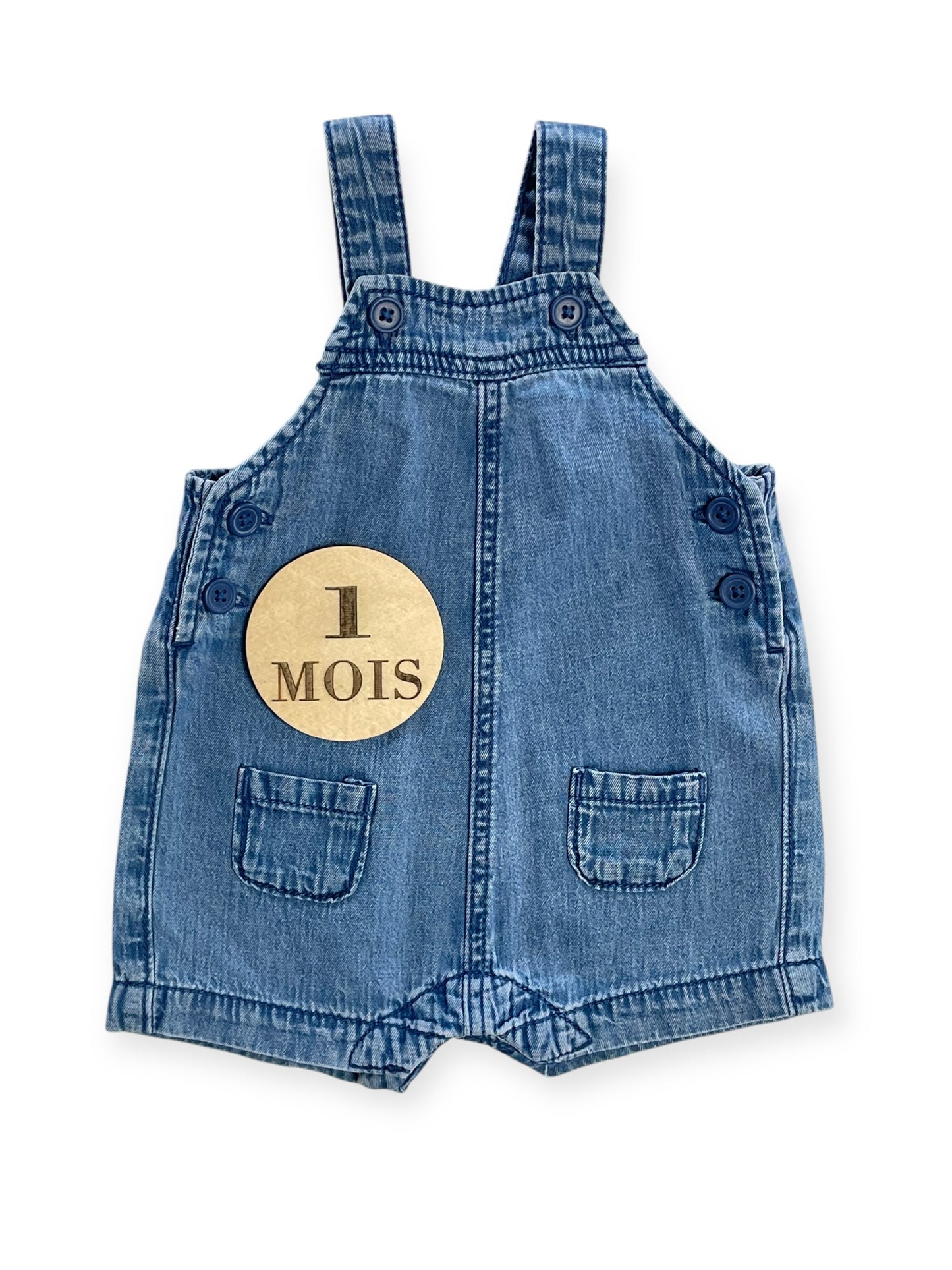 Salopette short en jean, H&M