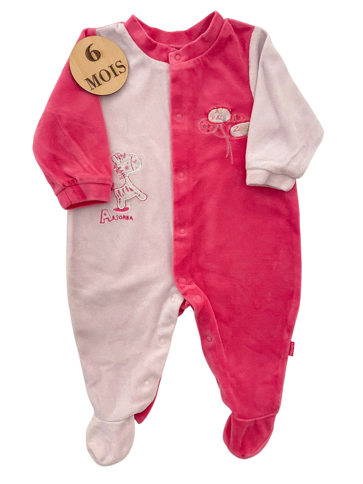 Pyjama velours rose, Absorba