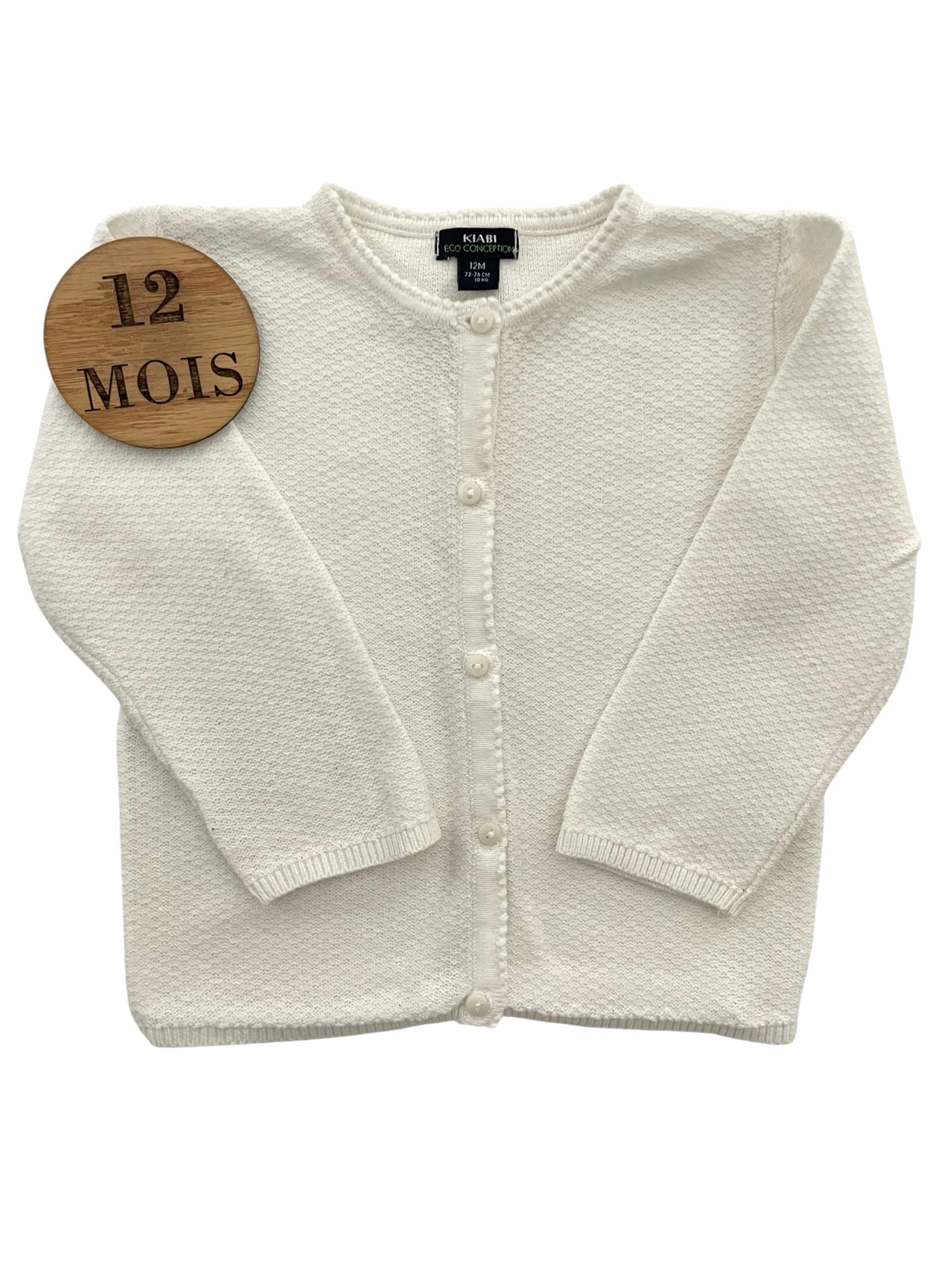Gilet fin, blanc, Kiabi
