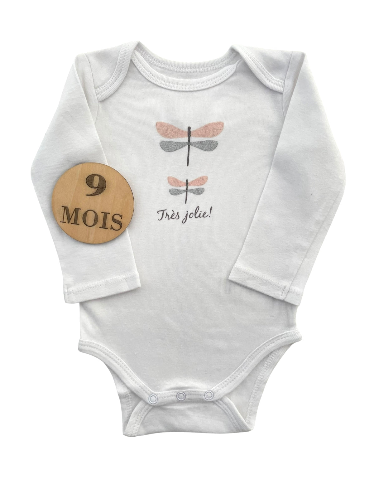 Body blanc, papillons, Gémo