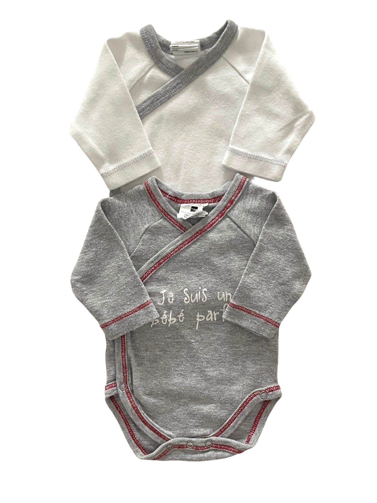Lot 2 bodies, gris et blanc, tissaïa