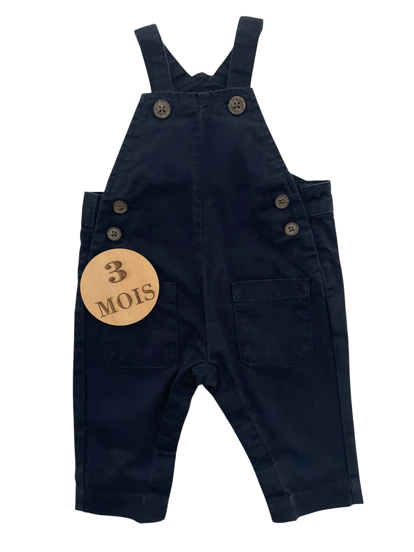 Salopette en toile, bleu-nuit, Kiabi