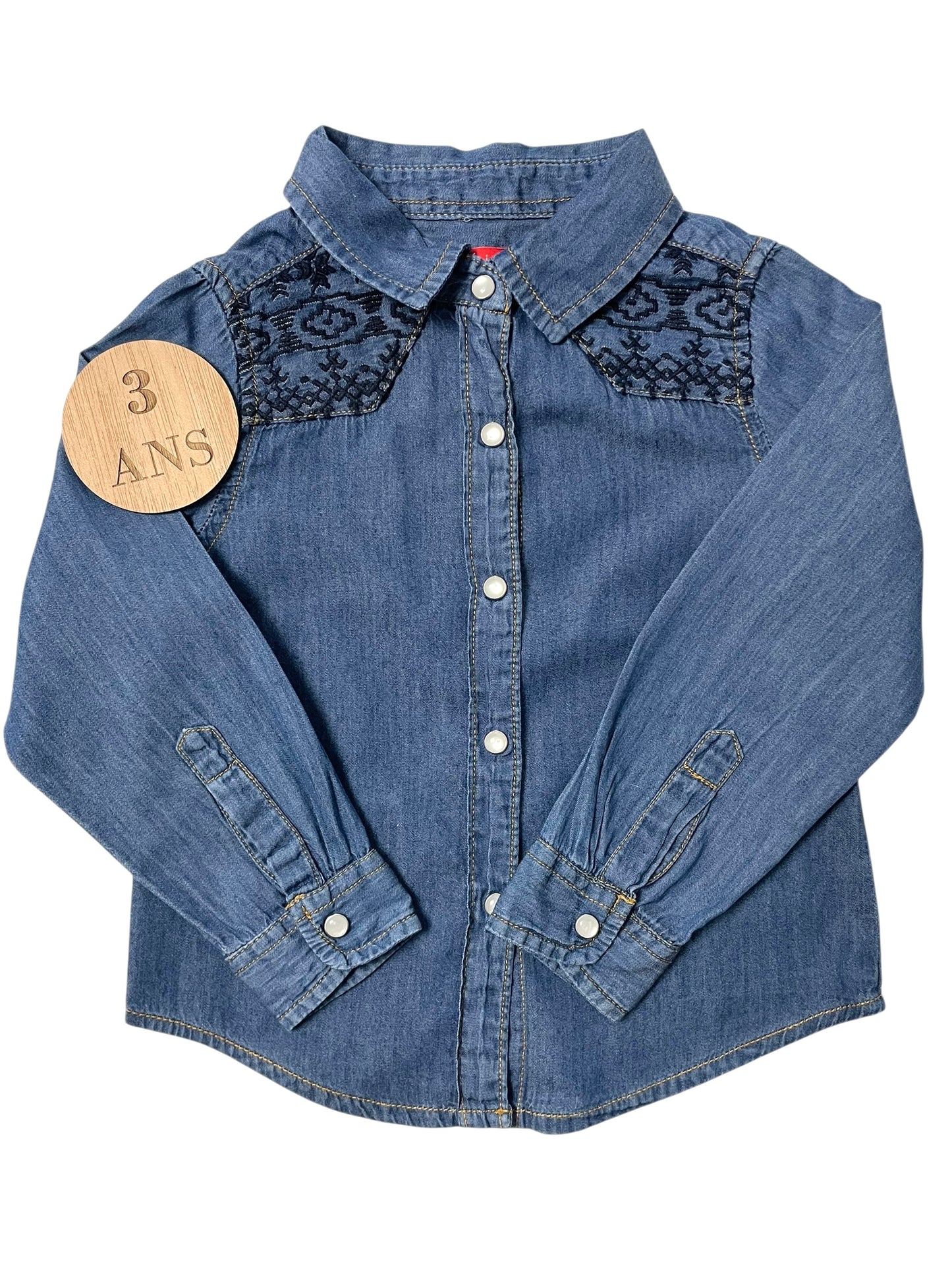 Chemisier couleur jean, tissaia