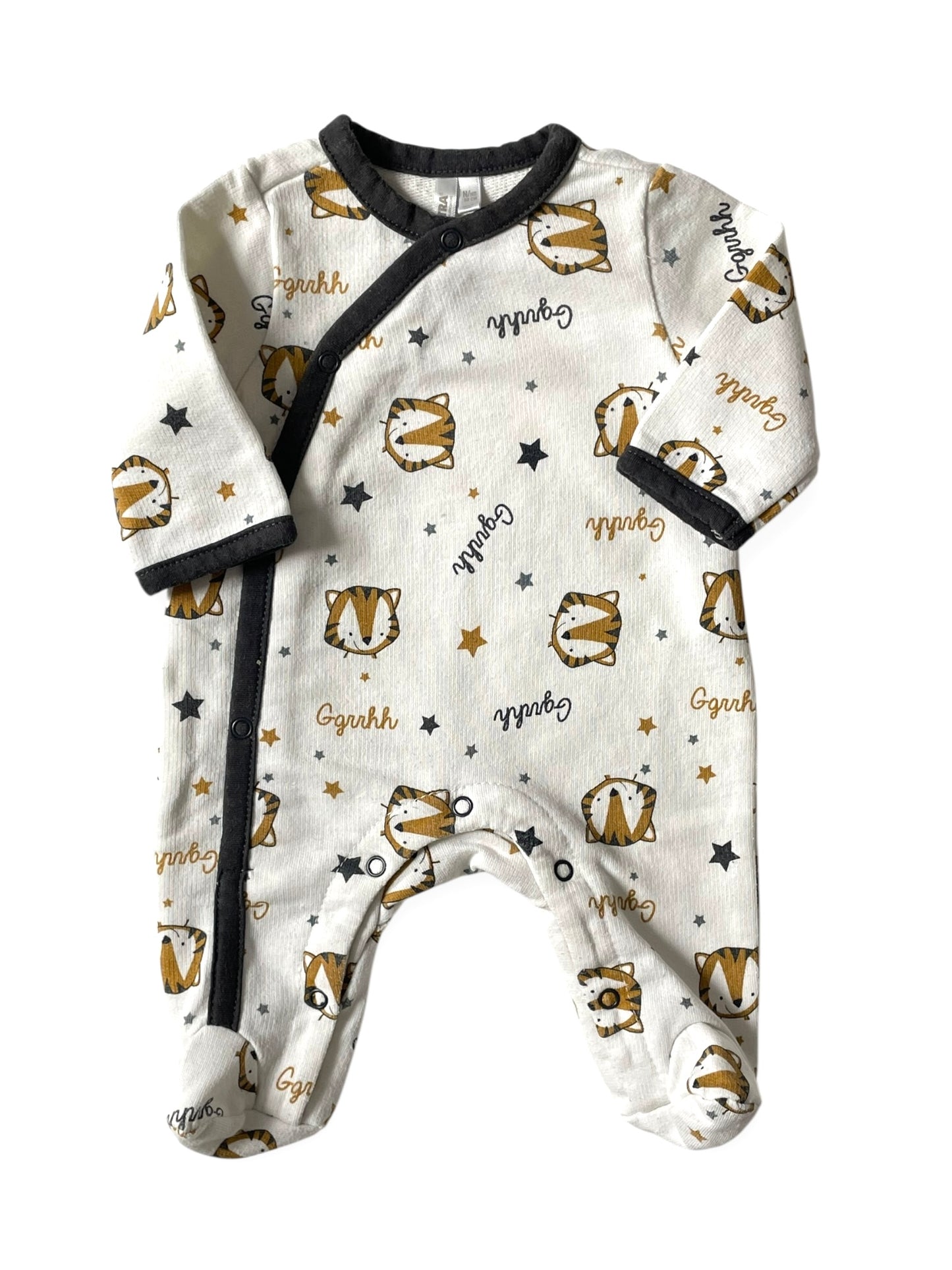 Pyjama coton, écru, tigres, Orchestra