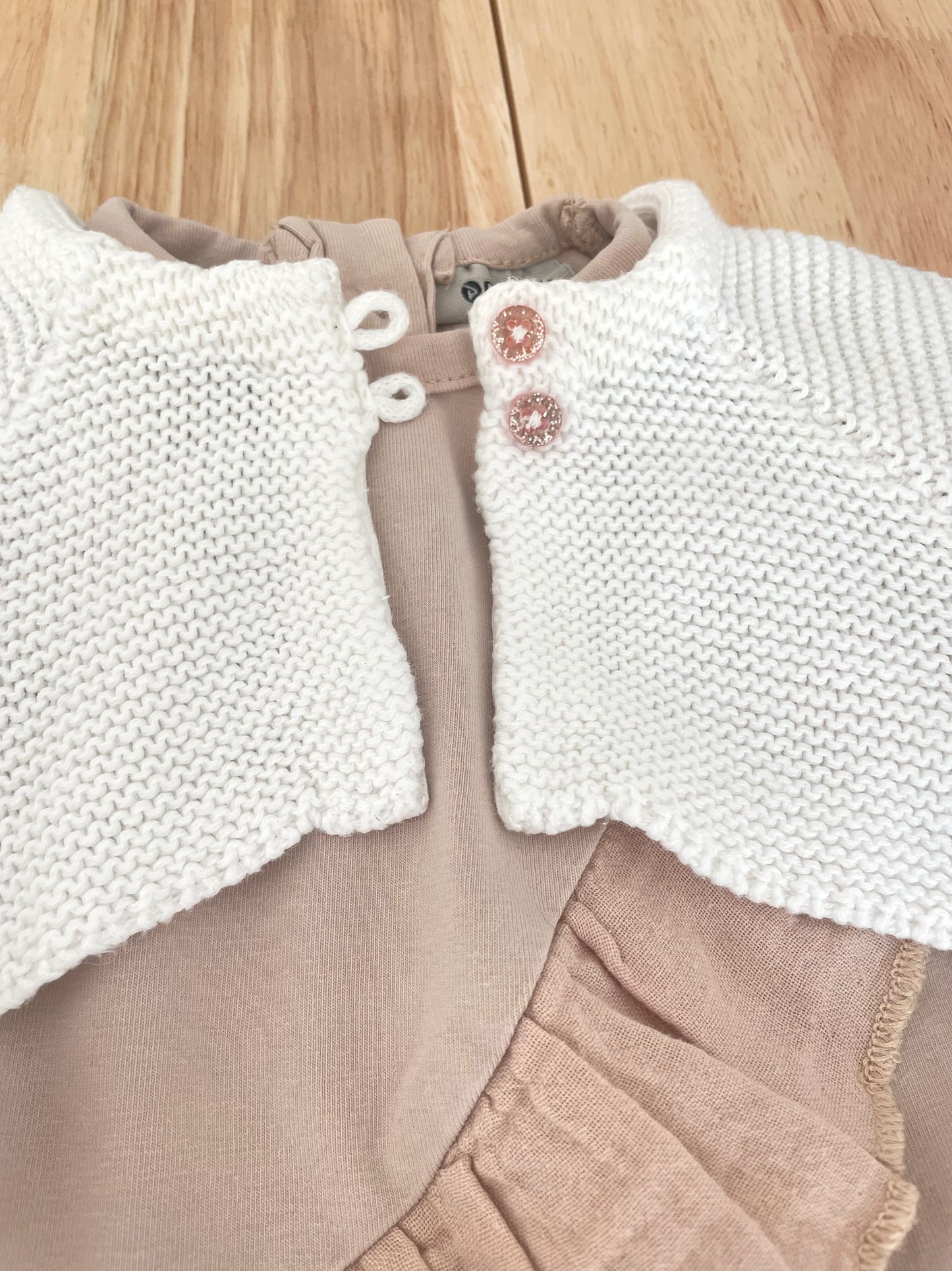 Ensemble 3 pièces, beige et blanc