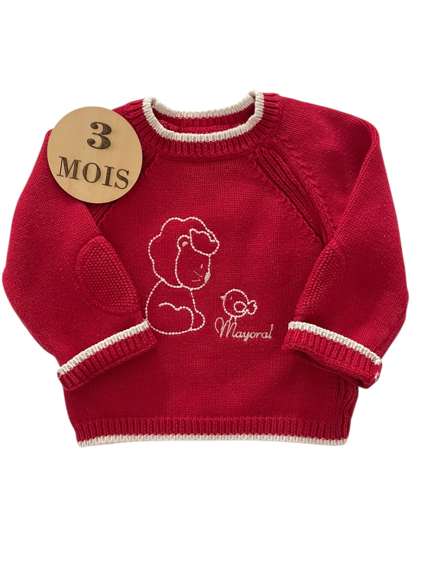 Pull en mailles, rouge, Mayoral