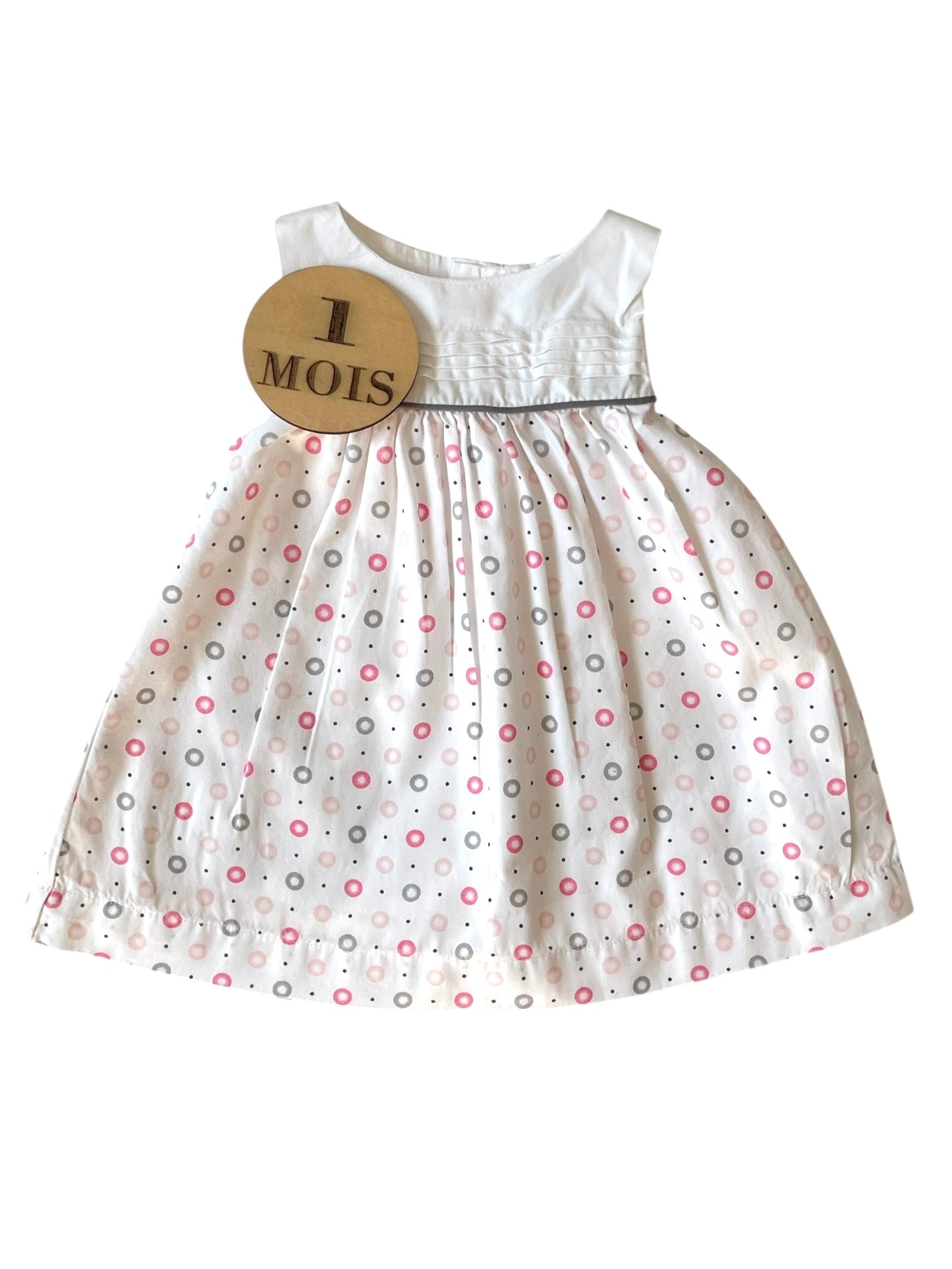 Robe blanche et rose, doublée, Obaïbi