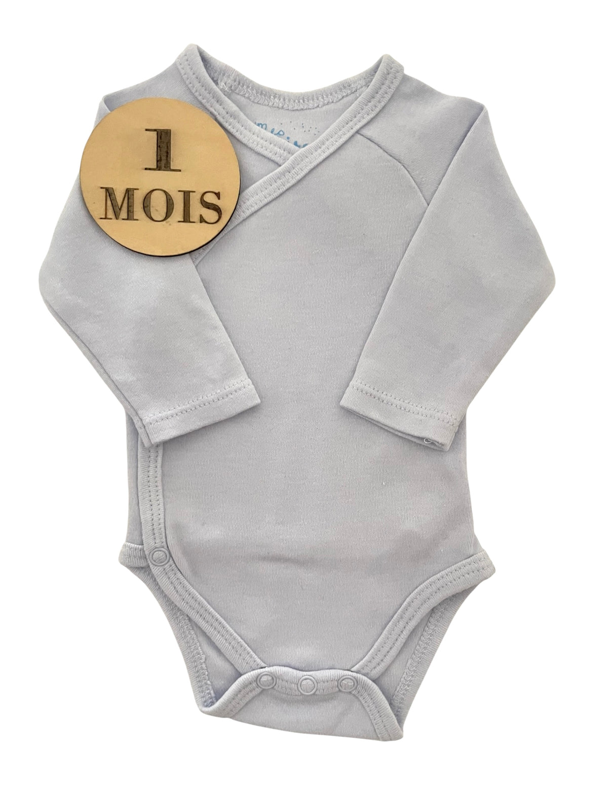 Body uni, bleu / lilas, Mes petits cailloux