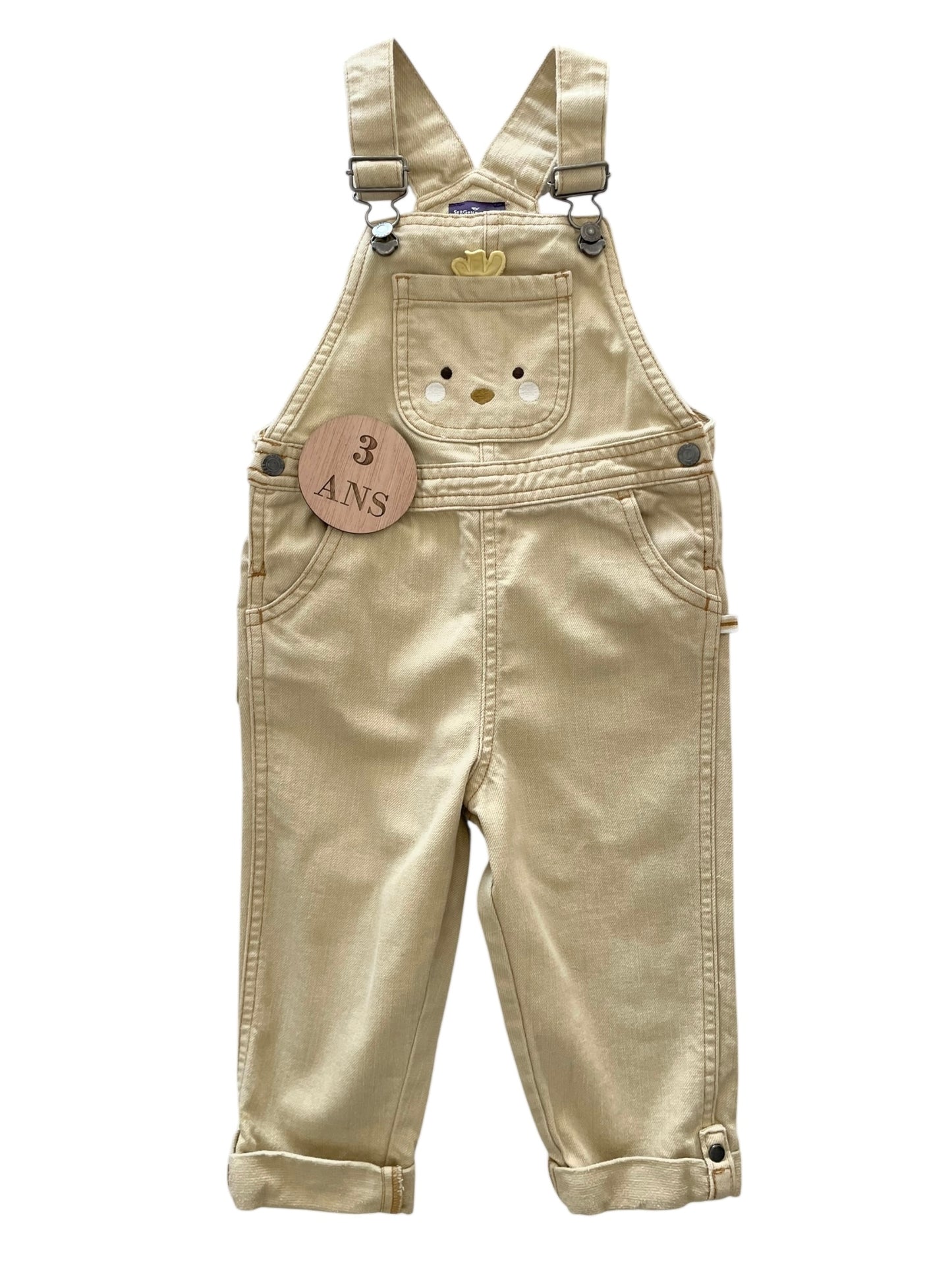 Salopette en jean, crème, Sergent Major