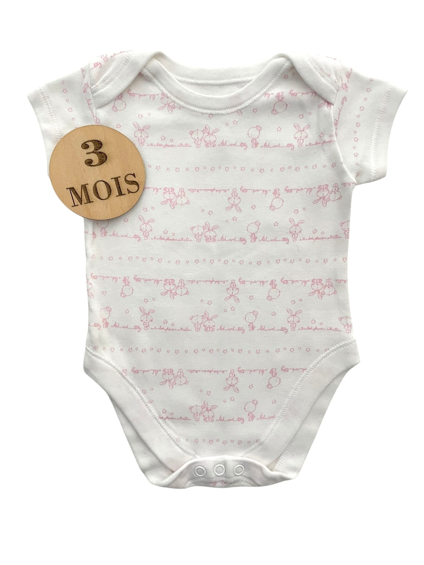 Lot 2 bodies blancs et roses