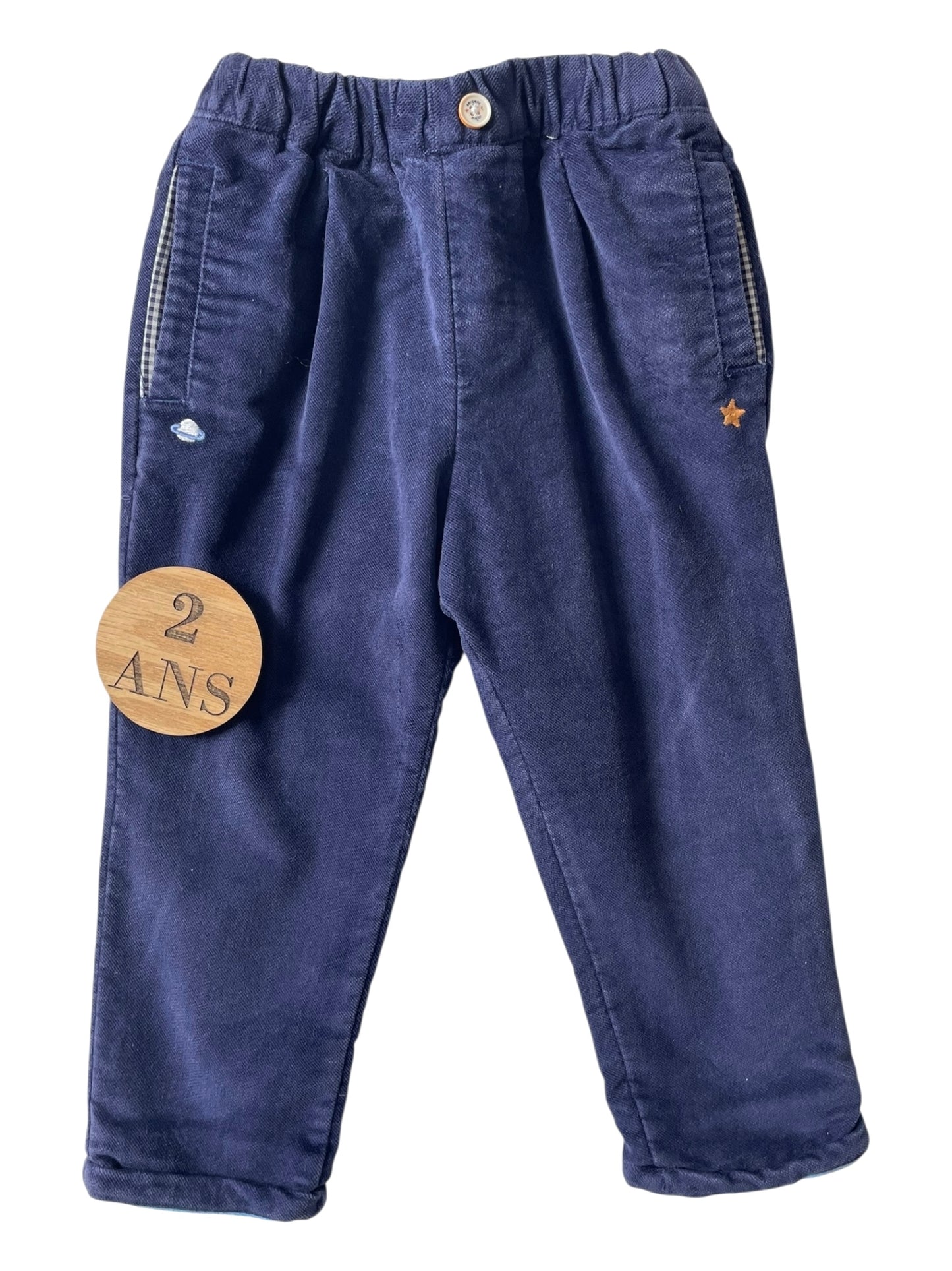 Pantalon velours, bleu-violet, Sergent Major