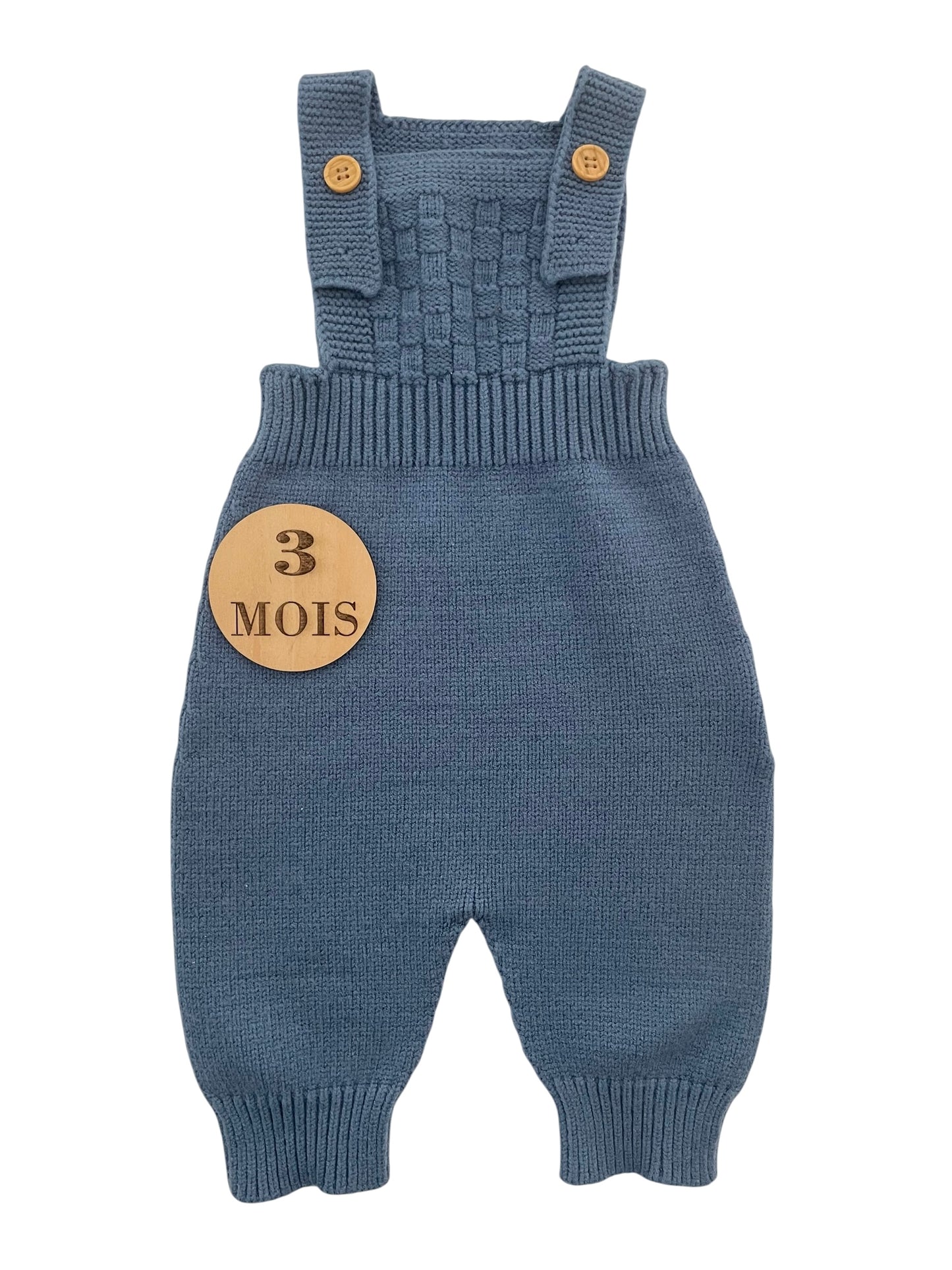 Salopette en mailles, bleue