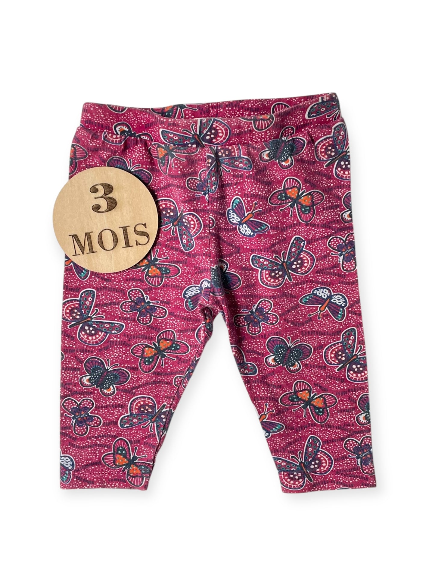 Legging violet, papillons, DPAM