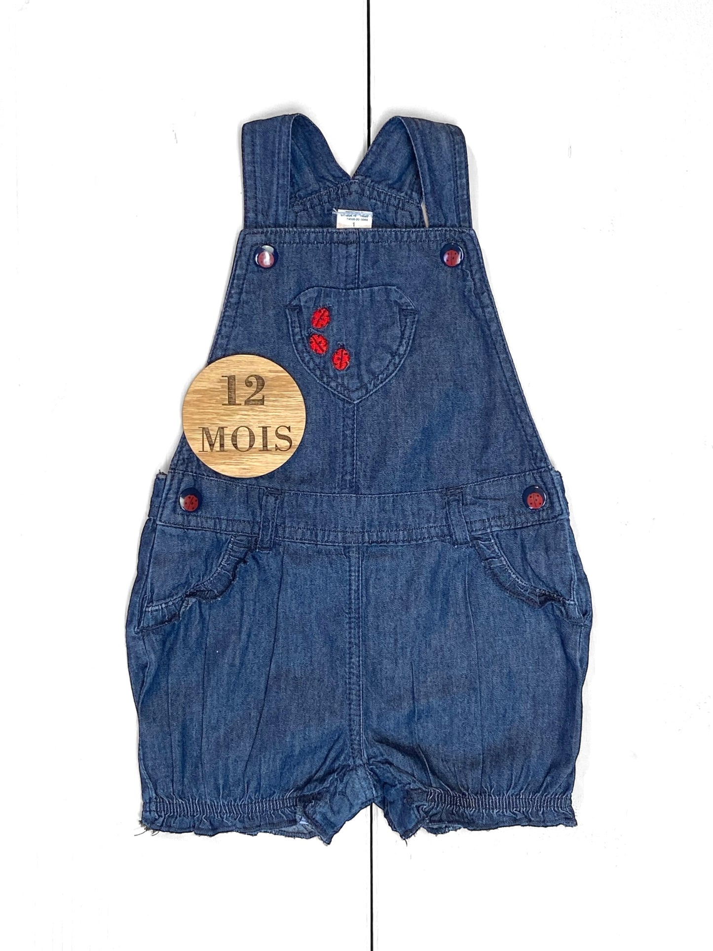 Salopette short couleur jean, C&A
