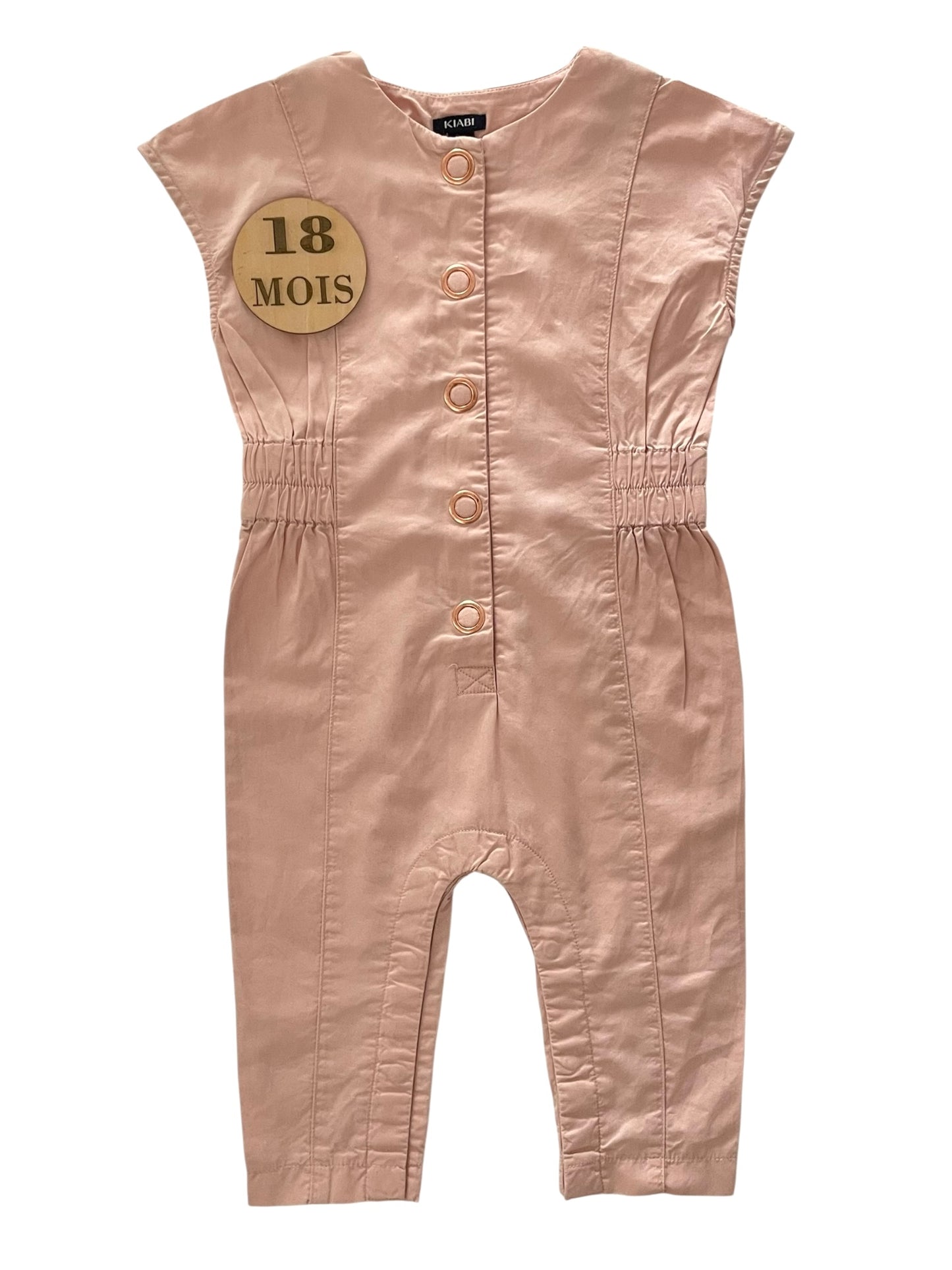 Combipantalon en toile, rose pâle, Kiabi