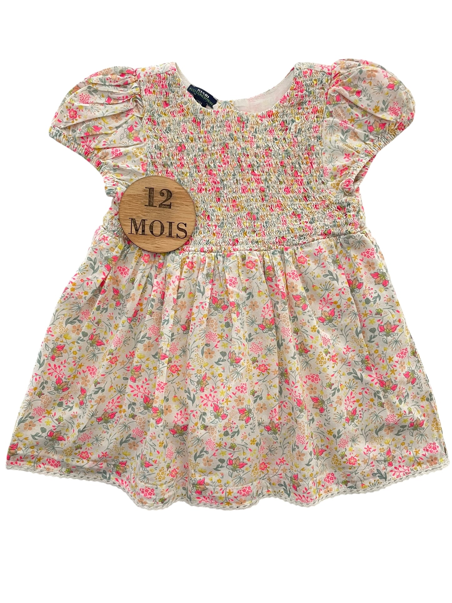 Robe fleurie, doublée, Kiabi