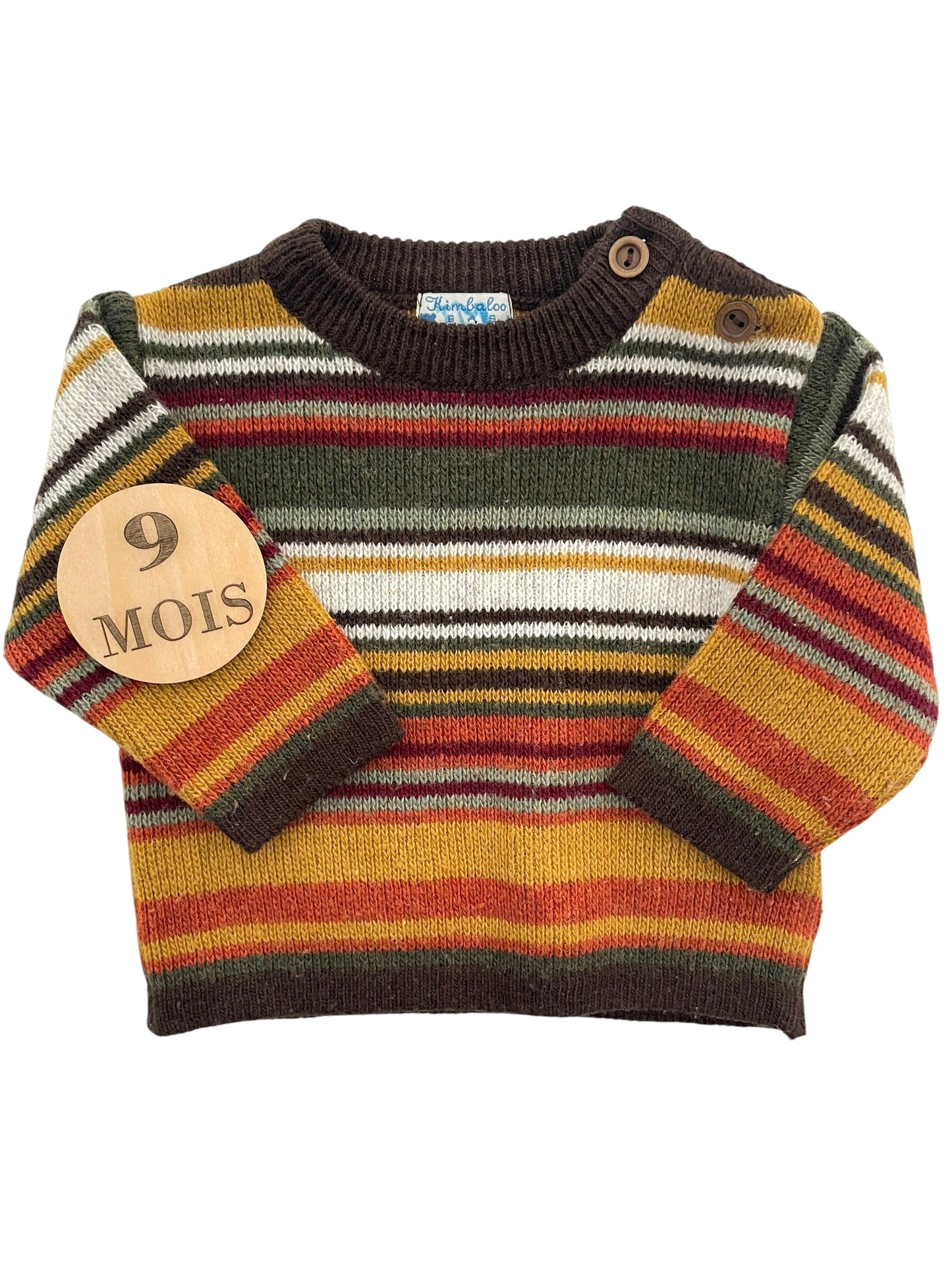 Pull en mailles, tricolore, Kimbaloo