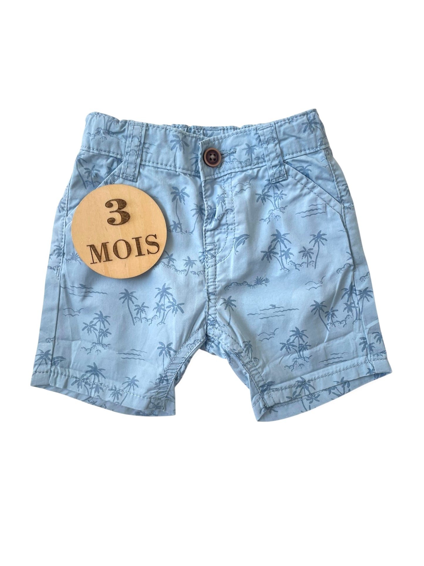 Short en toile, bleu, Gémo