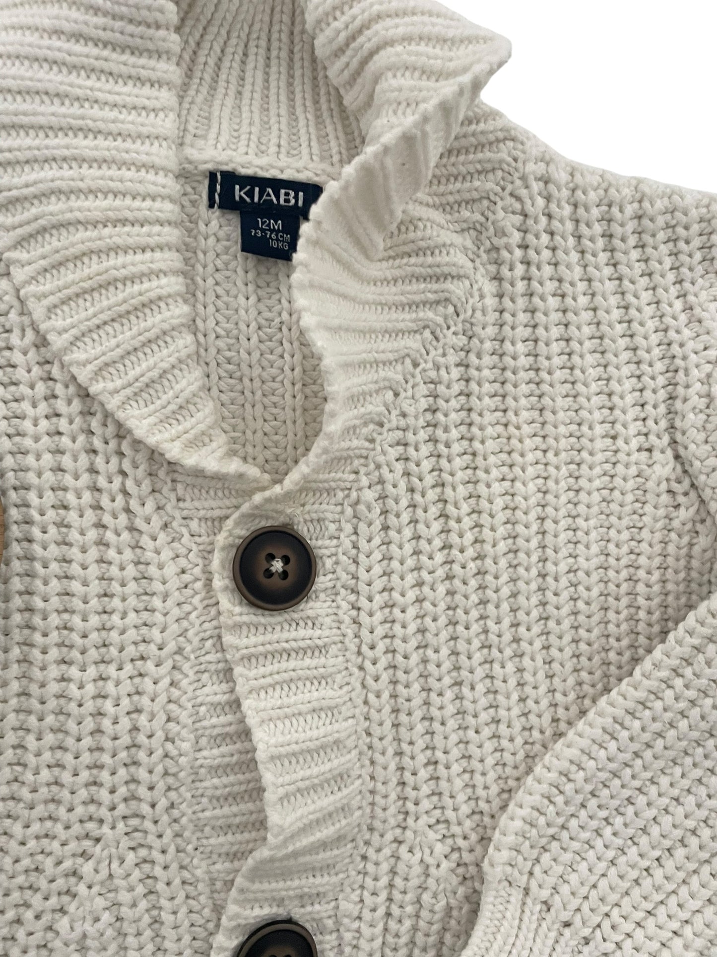 Gilet en mailles, blanc, Kiabi
