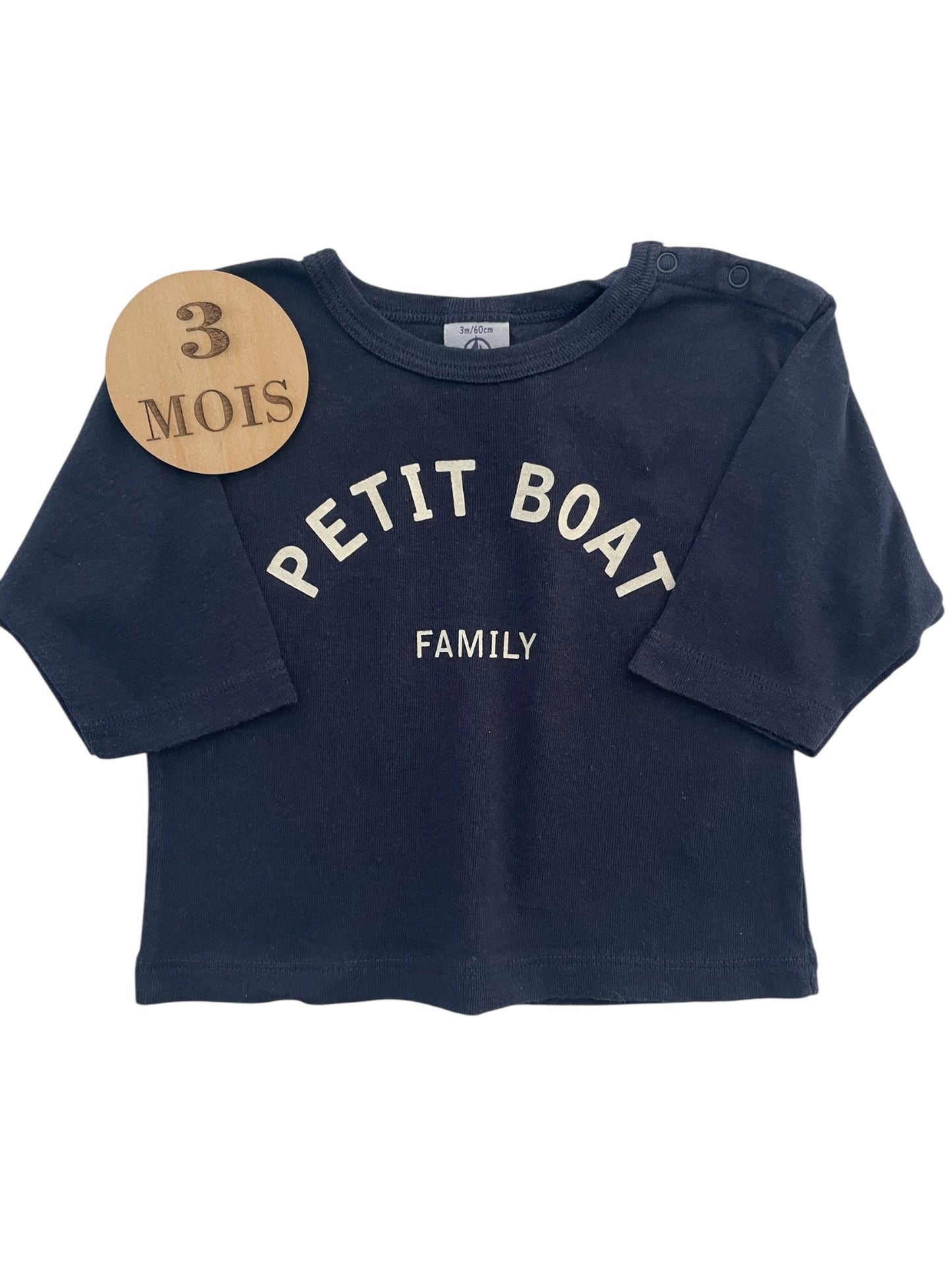Tee-shirt bleu-marine, Petit Bateau