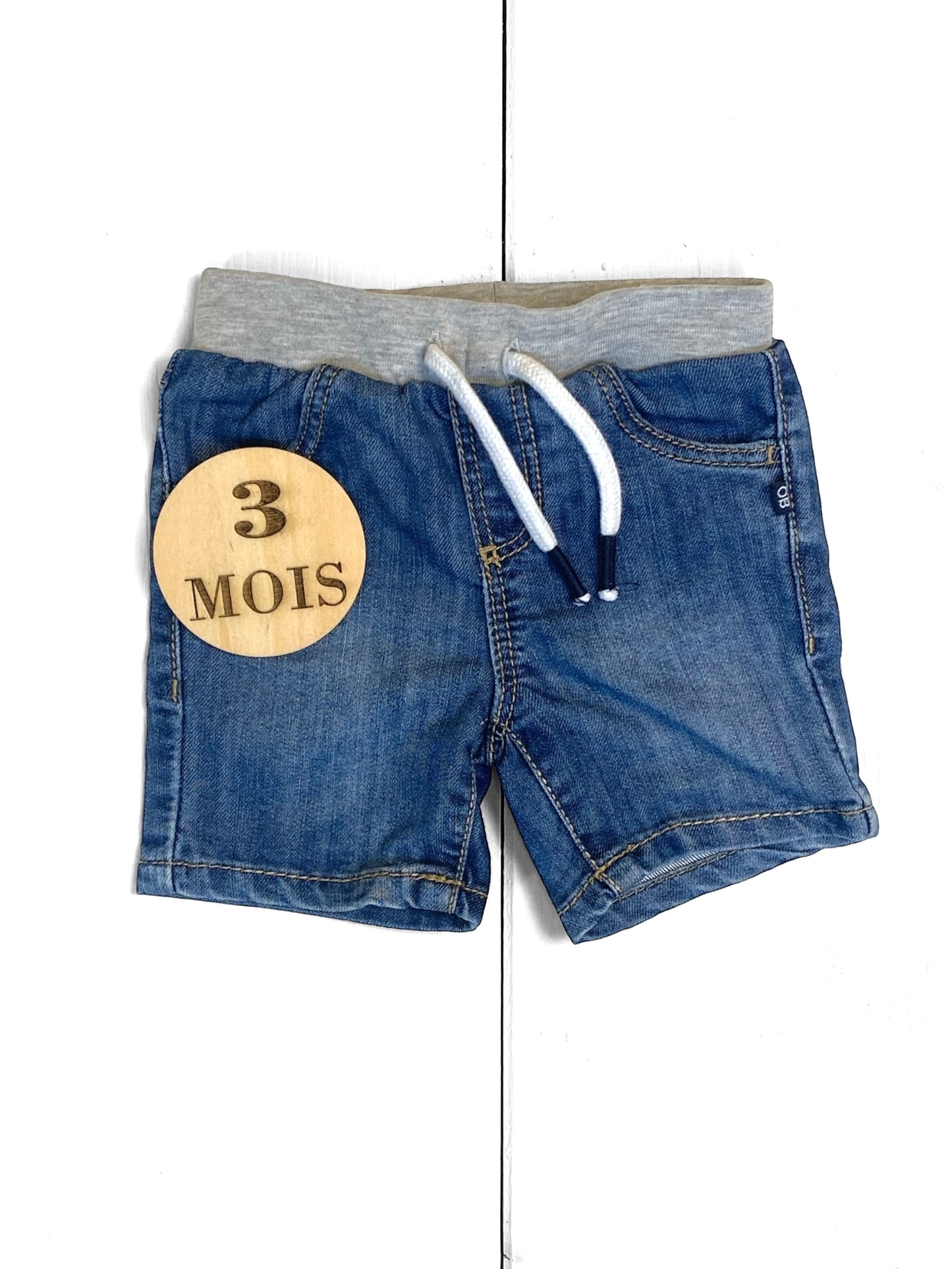 Short en jean, taille élastique, Obaïbi
