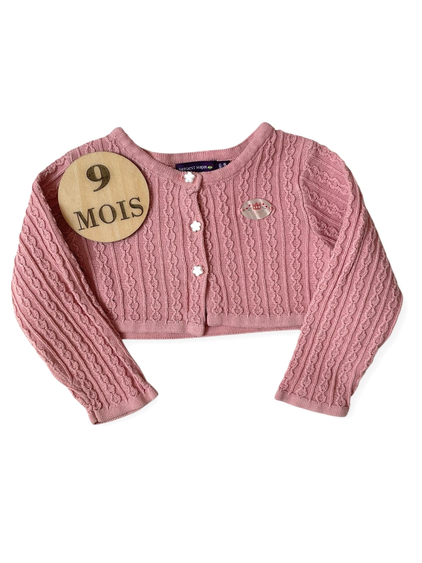 Gilet court, rose, Sergent Major