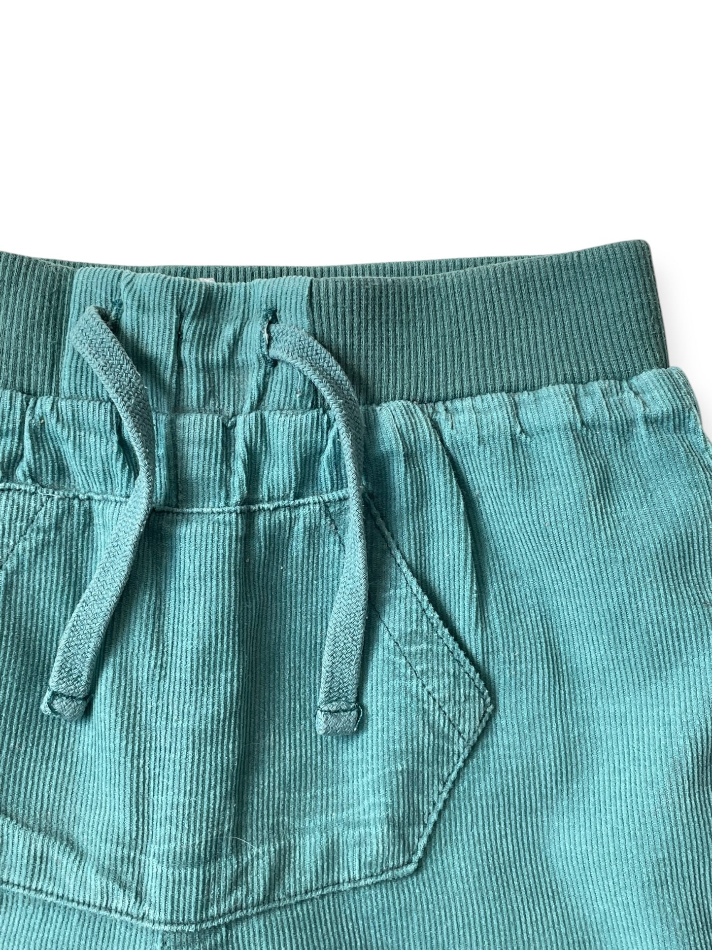 Pantalon velours fin, turquoise, Pommette