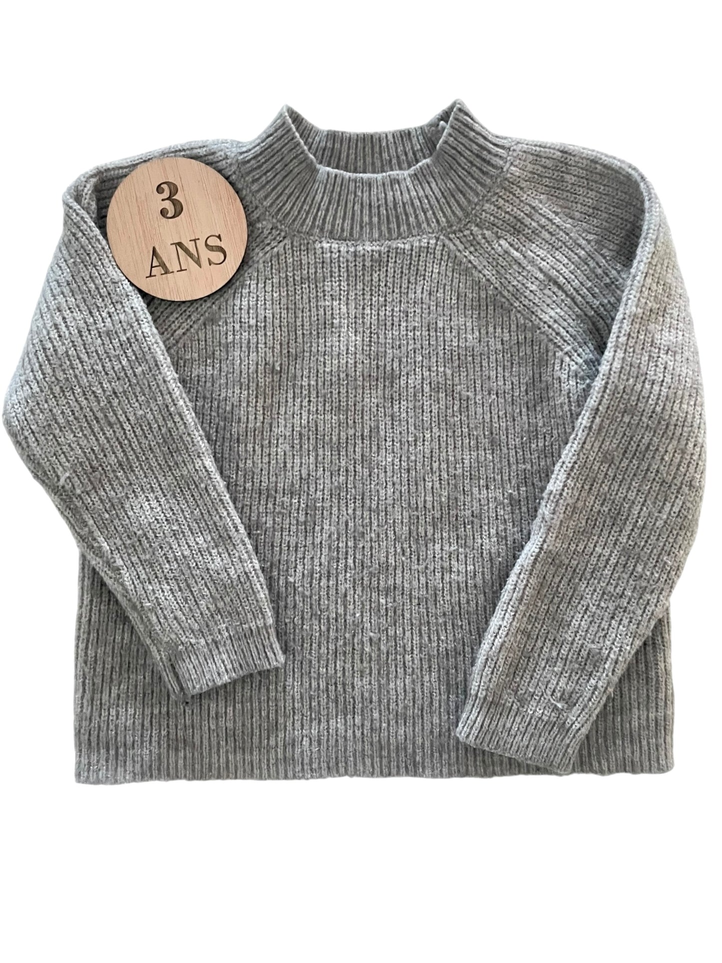 Pull en mailles, gris