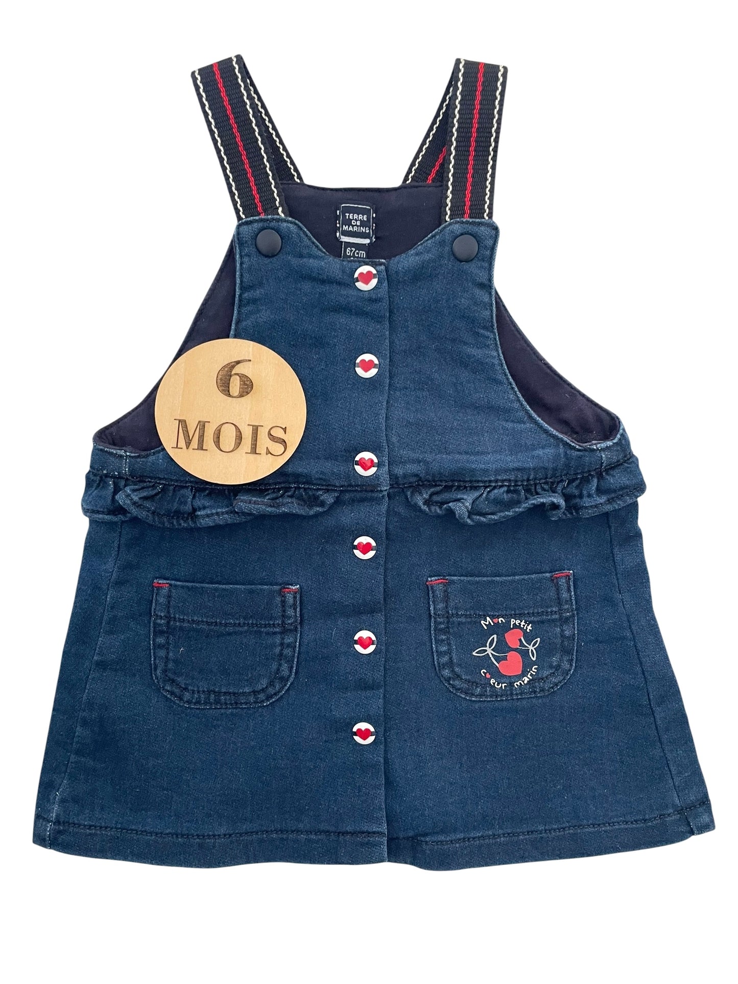 Robe salopette en jean, Terre de Marins