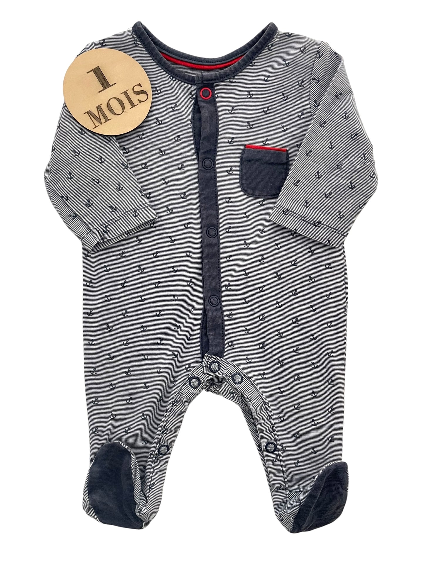 Pyjama coton, gris, Obaibi