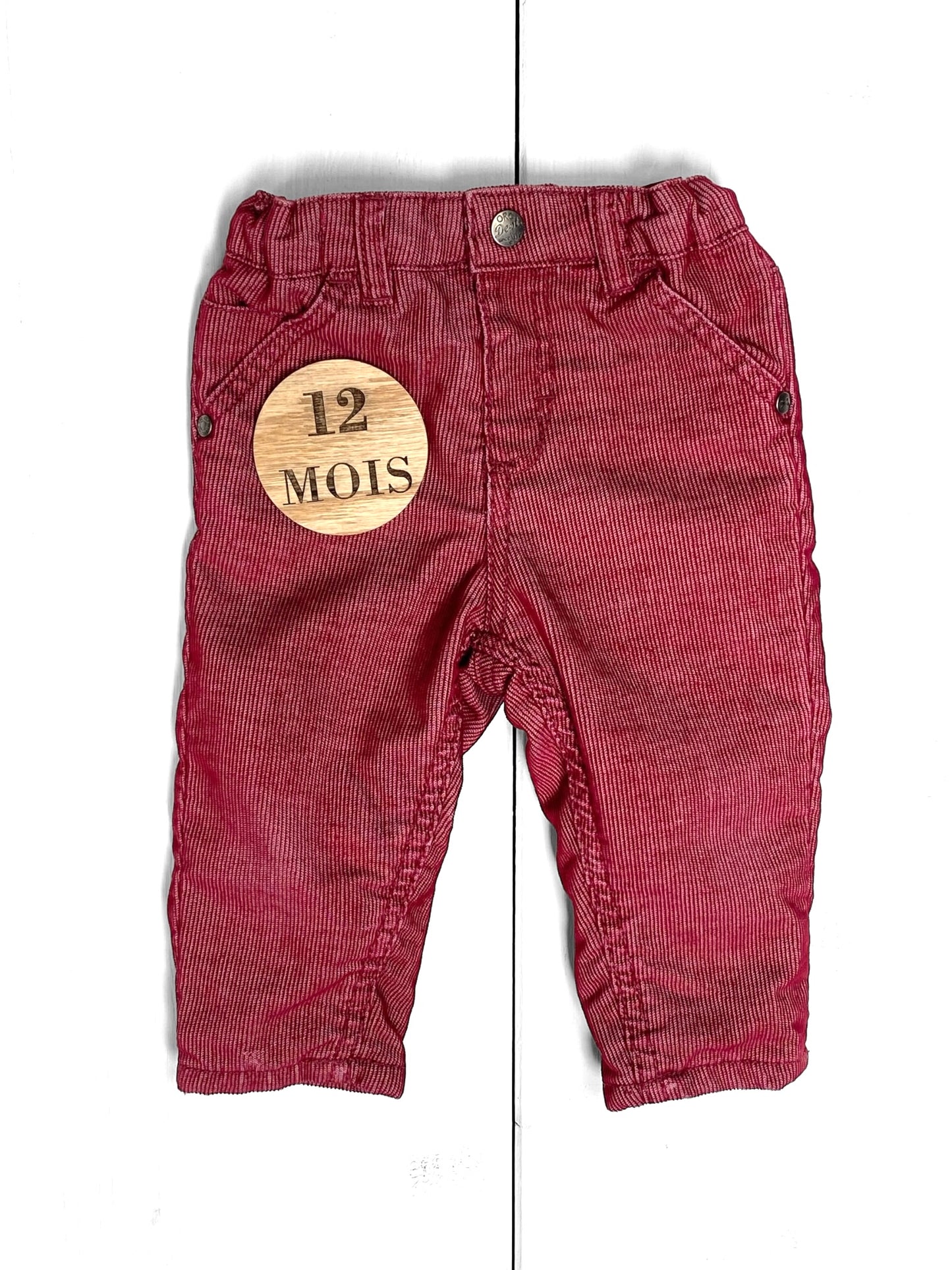 Pantalon velours côtelé, doublé coton, bordeaux, Orchestra