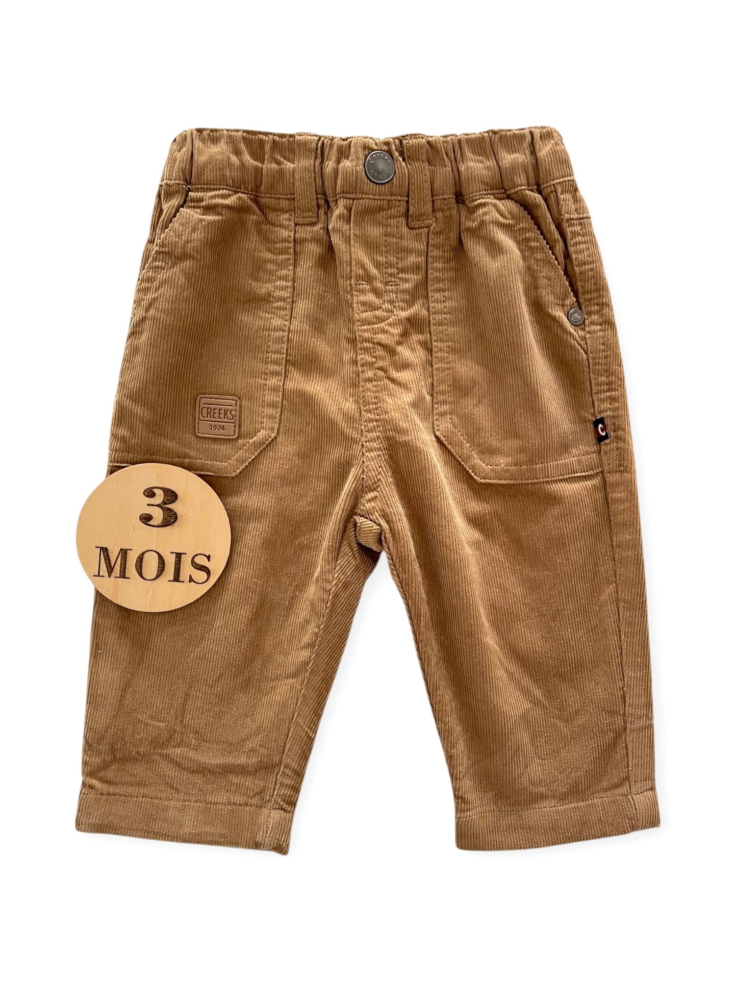 Pantalon velours, doublé, marron, Creeks