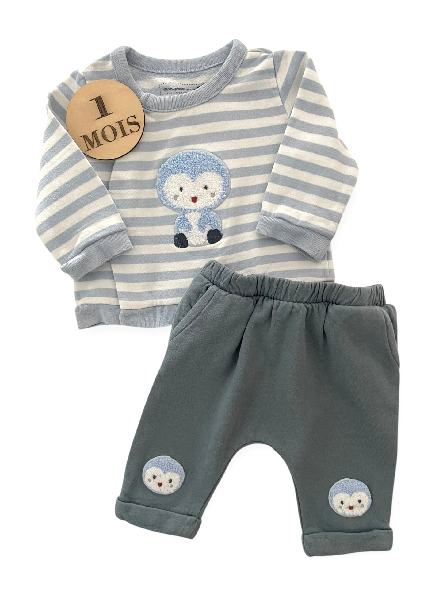 Ensemble rayé, pingouin, Sergent Major