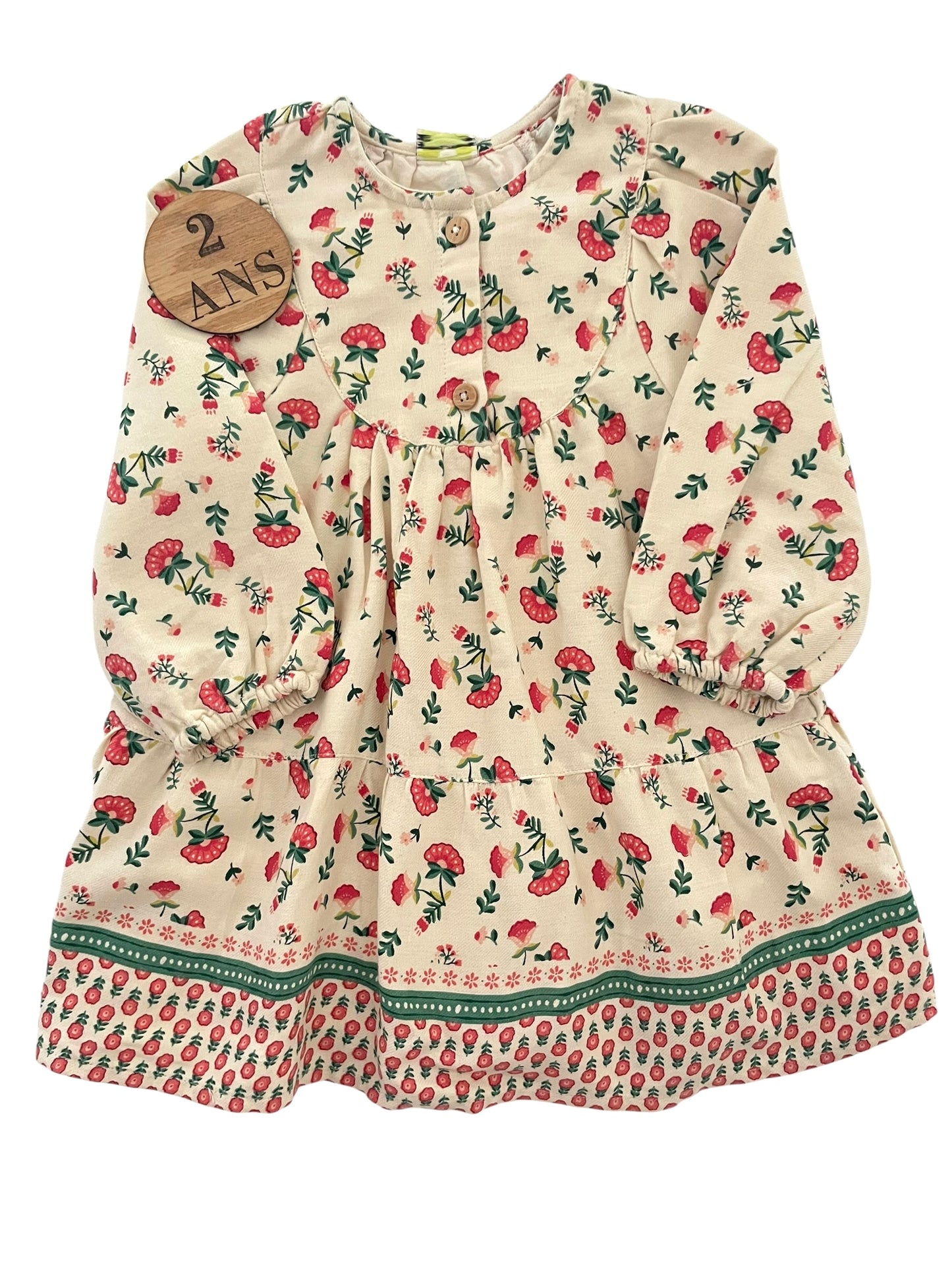 Robe doublée, fleurie, TAO