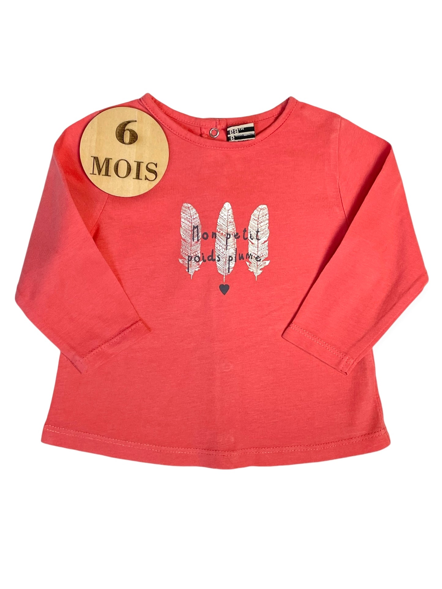 Tee-shirt rose-orange, TAO