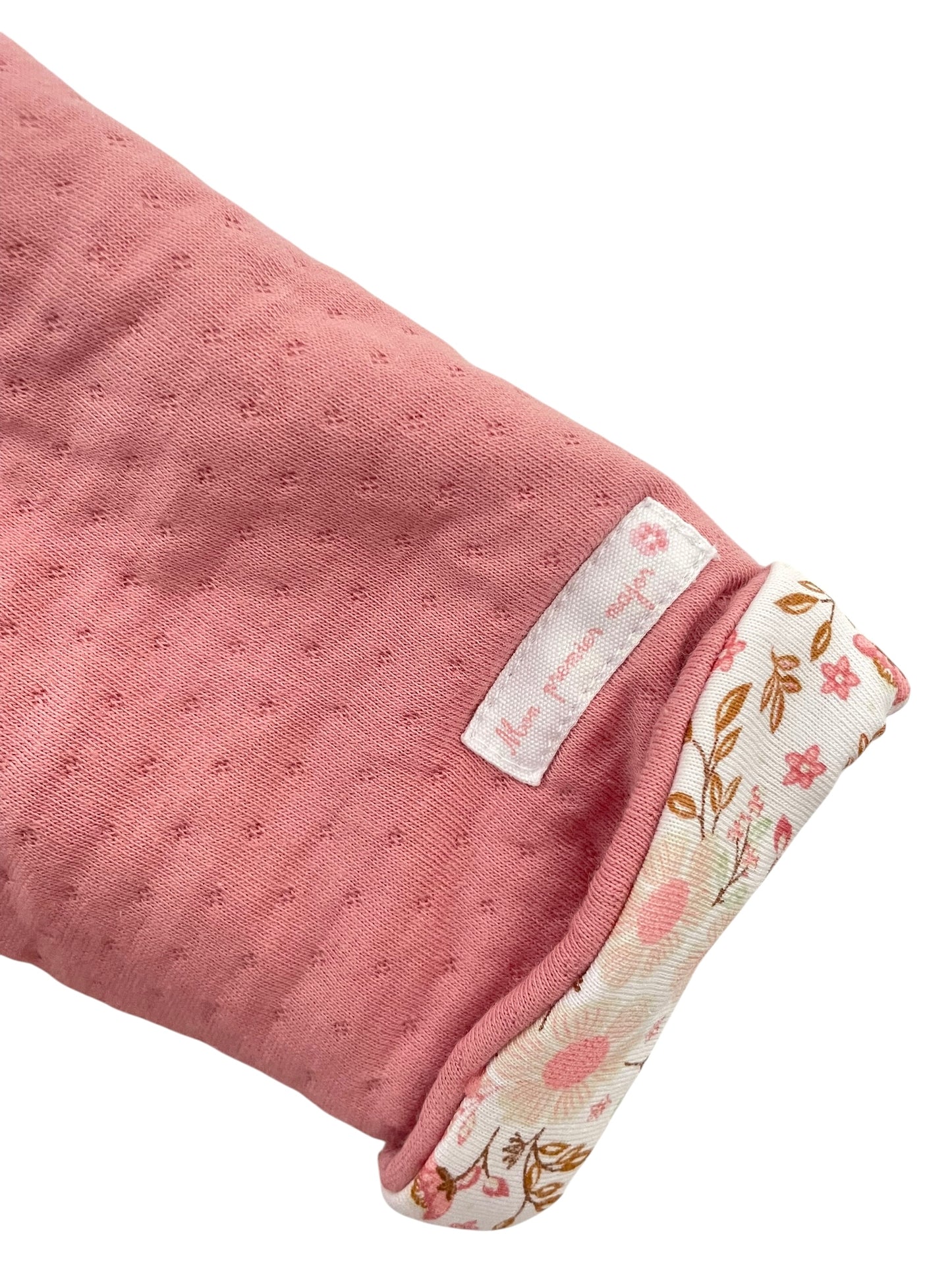 Manteau molleton, rose/ fleuri, cache-coeur, Sergent Major