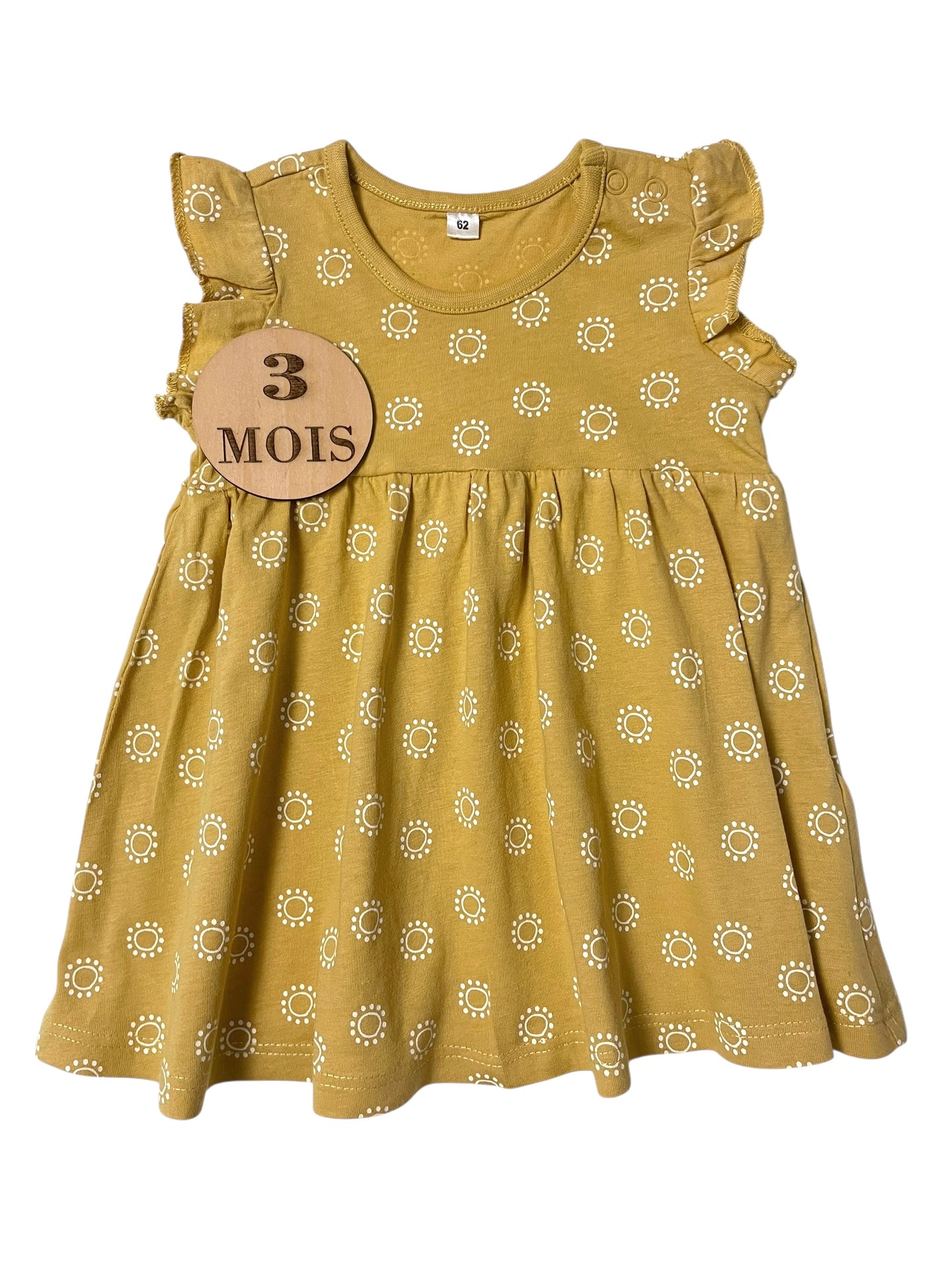 Robe moutarde fleurie, Zeeman