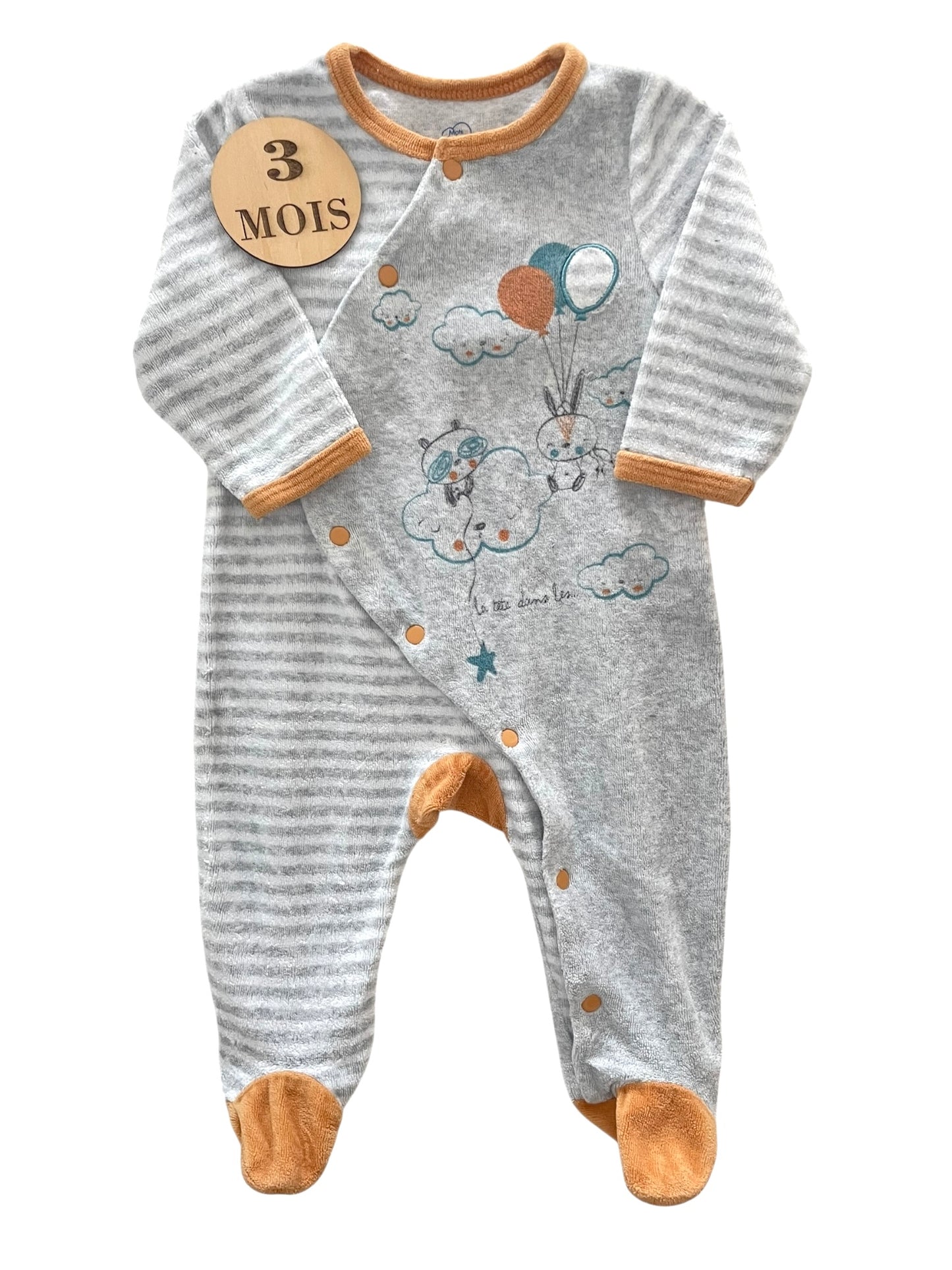 Pyjama velours, gris, Mots d’enfants