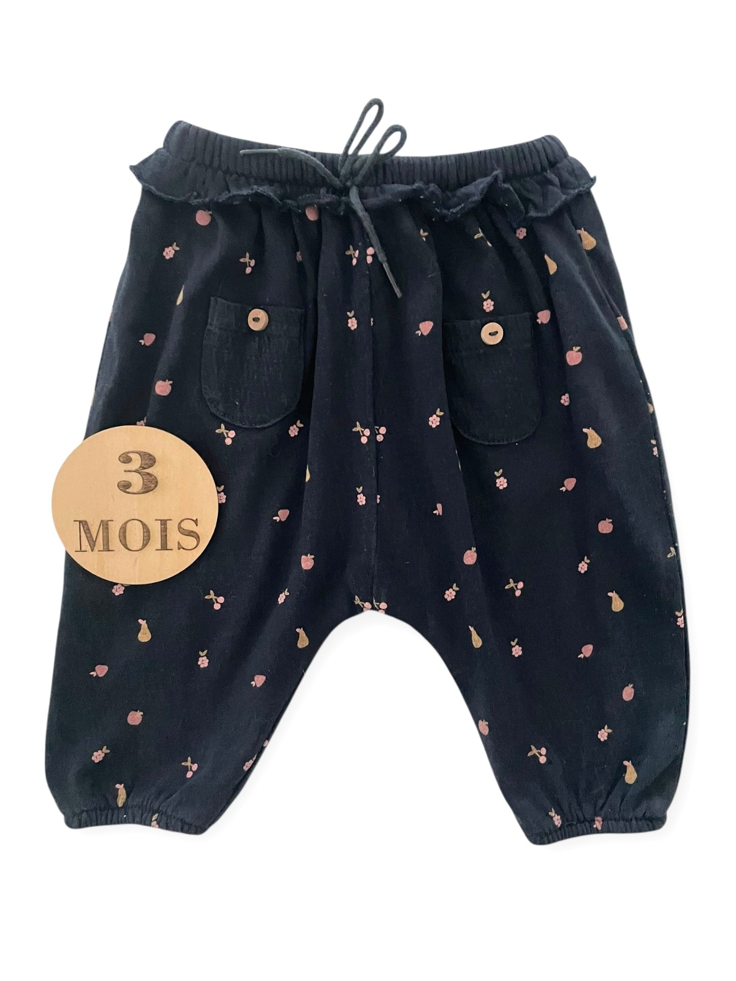 Pantalon souple doublé coton, bleu-marine, Kiabi