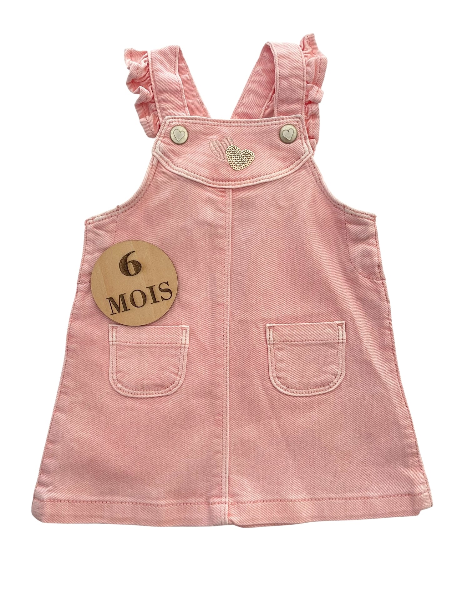 Robe salopette en jean, rose, Orchestra