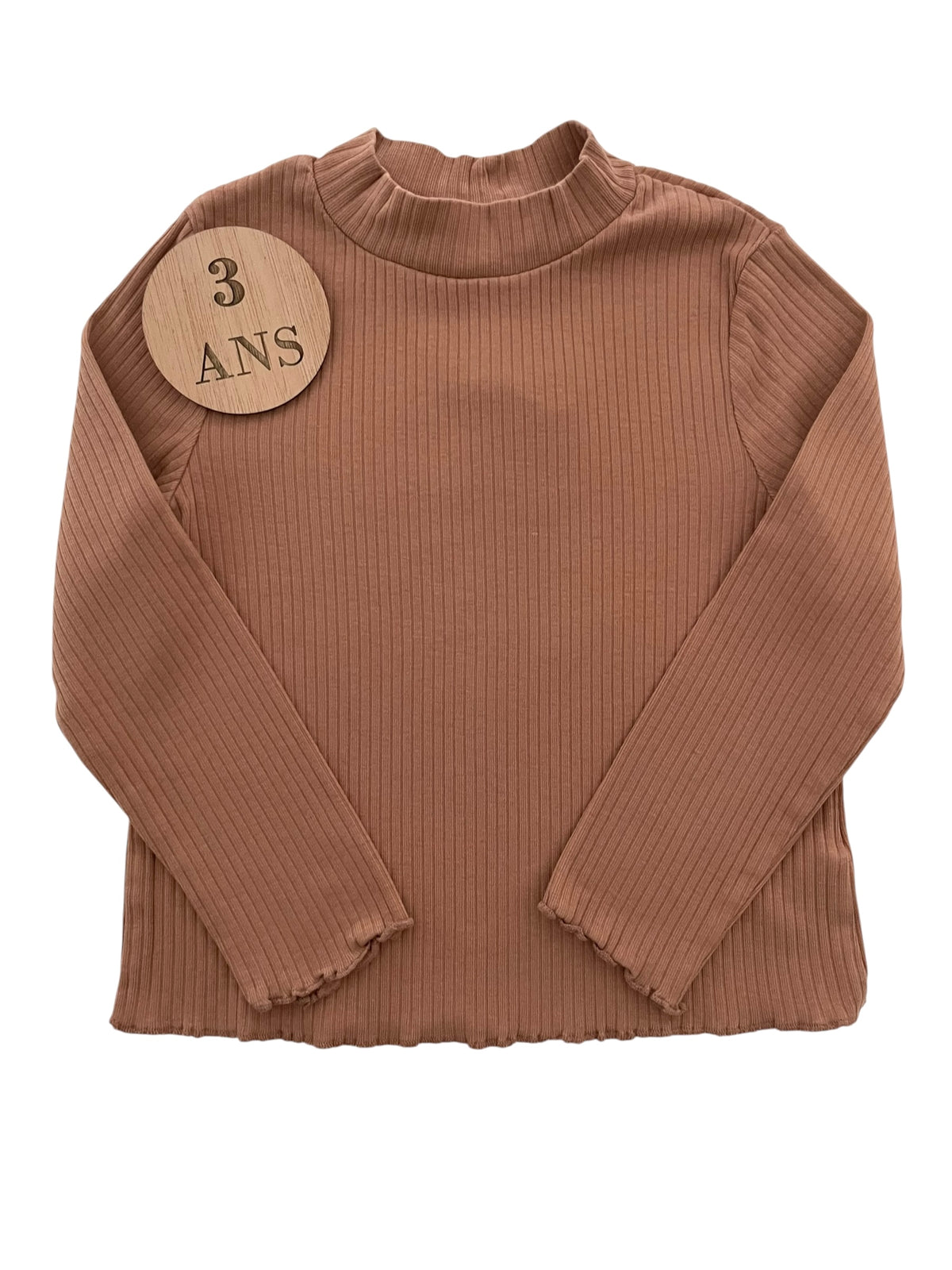 Sous-pull côtelé, marron, H&M