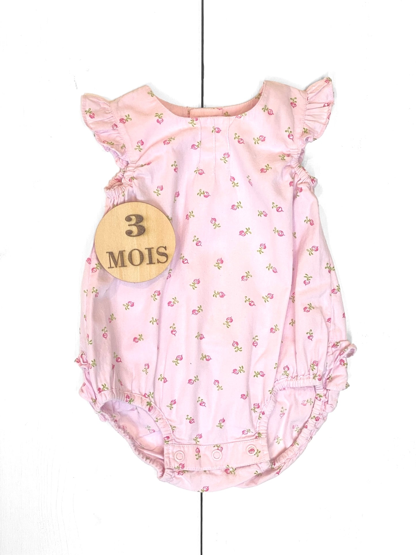 Barboteuse rose fleurie, H&M