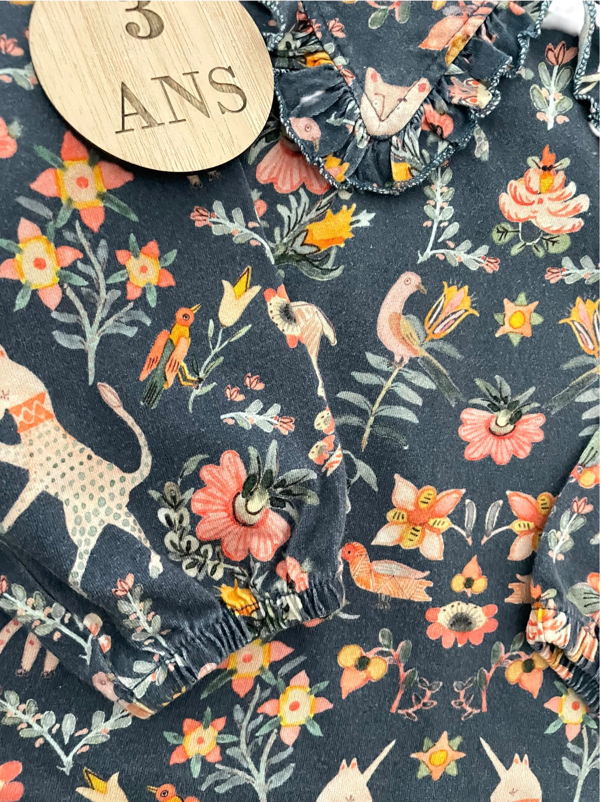 Blouse à col, motifs animaux/ fleurs, Next