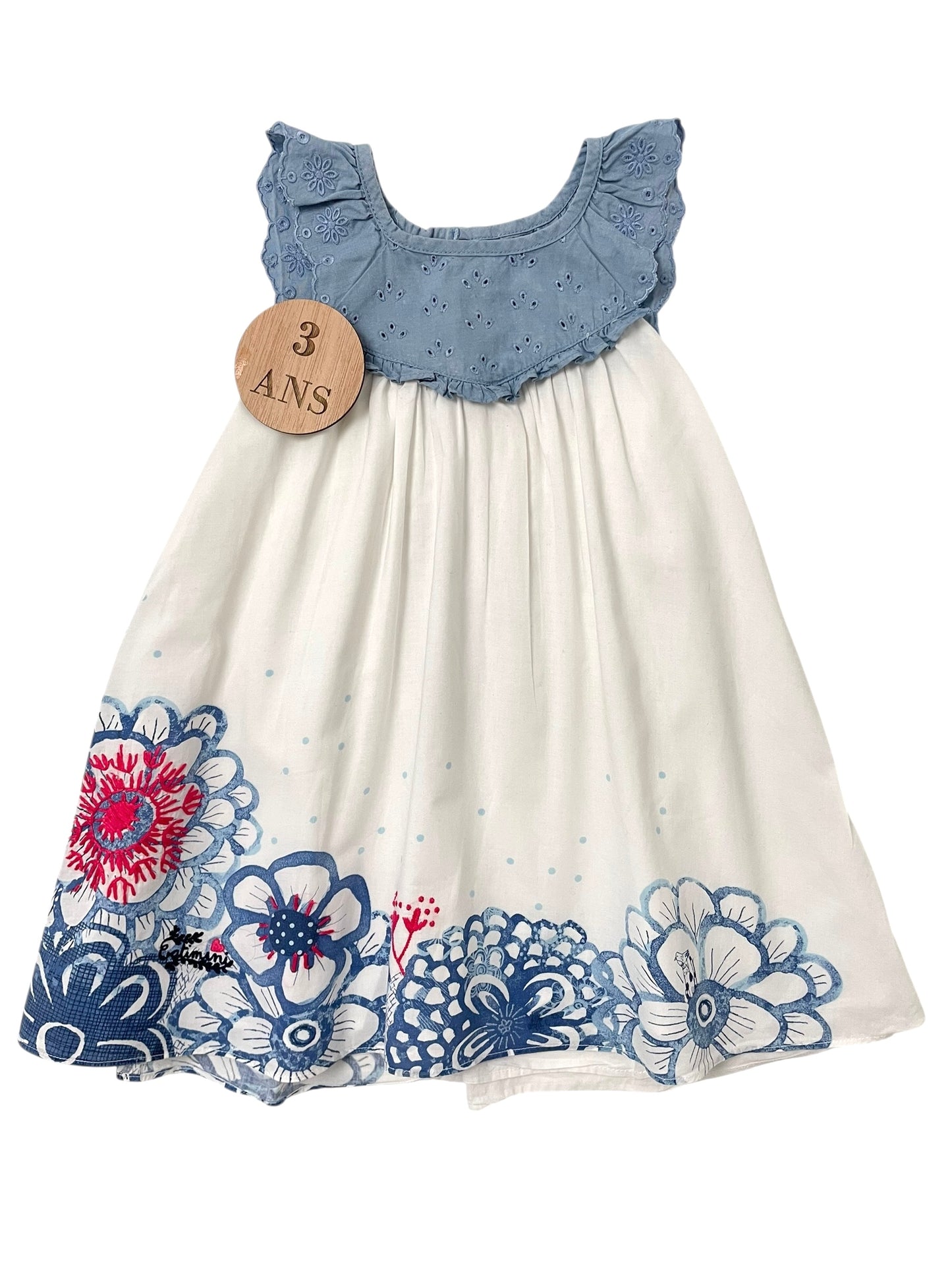 Robe bleue et blanche, Catimini