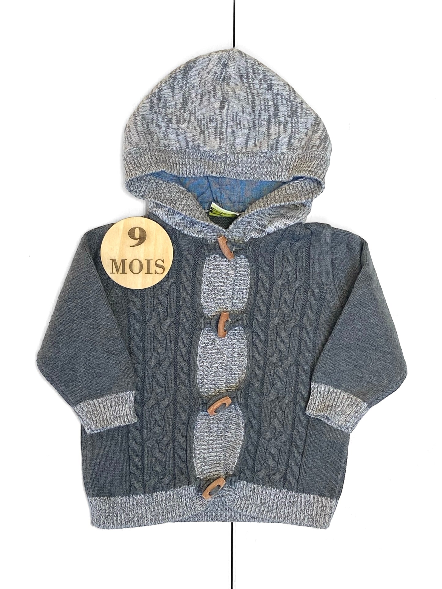 Gilet à capuche, gris, TAO