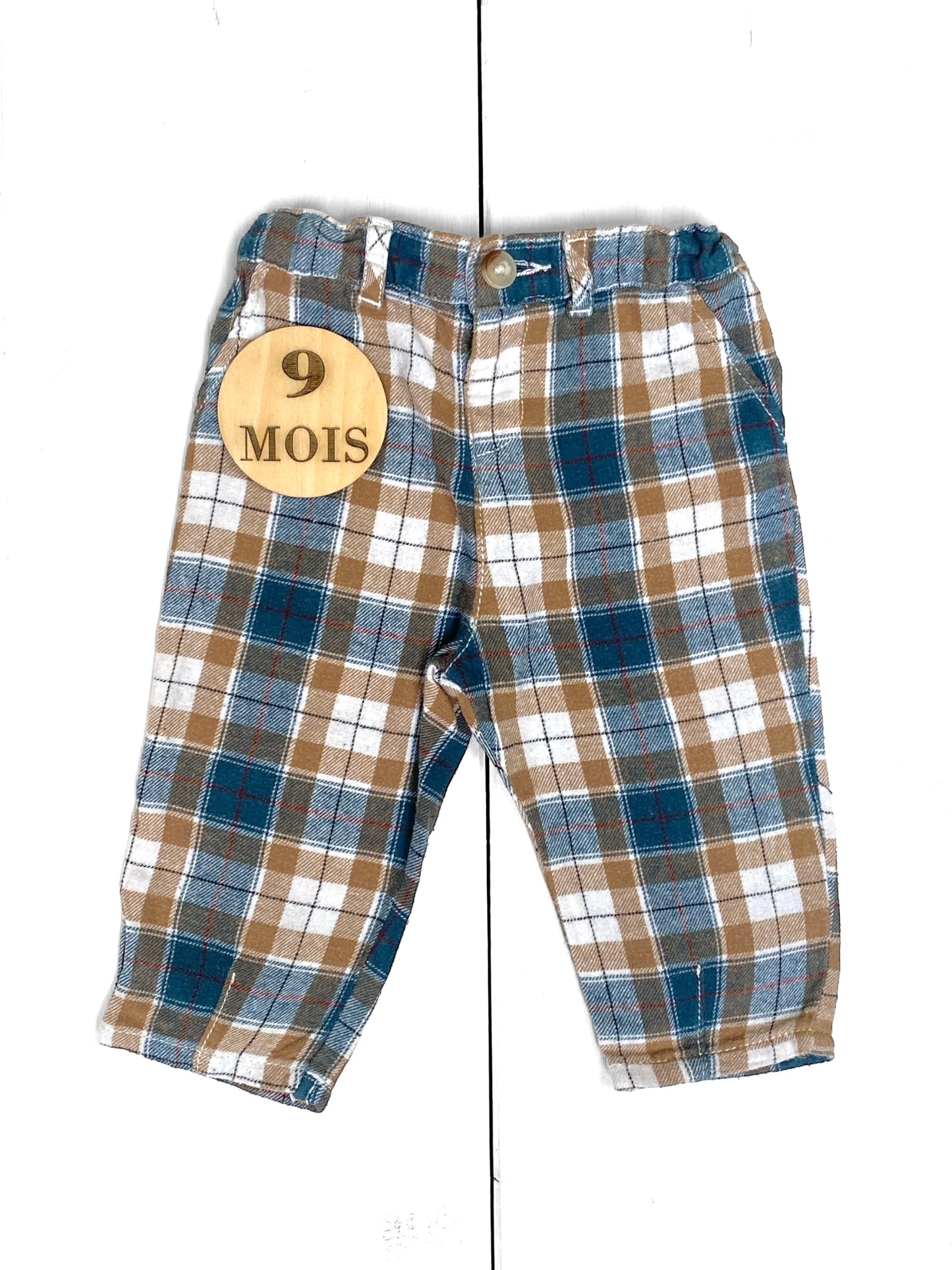 Pantalon épais à carreaux, Kiabi