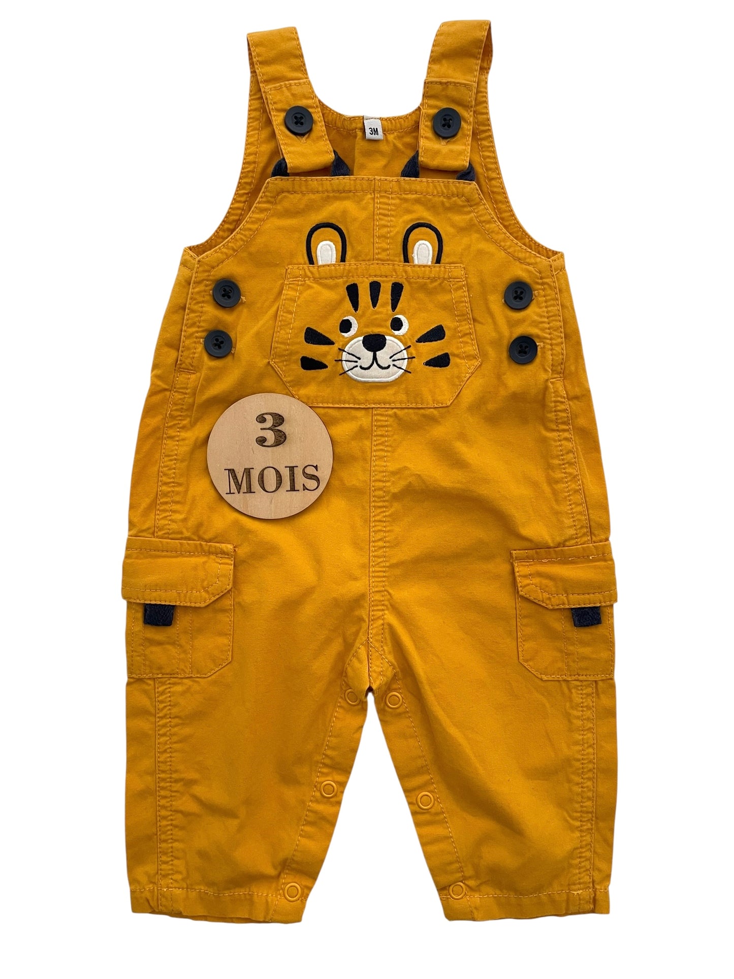 Salopette en toile, tigre