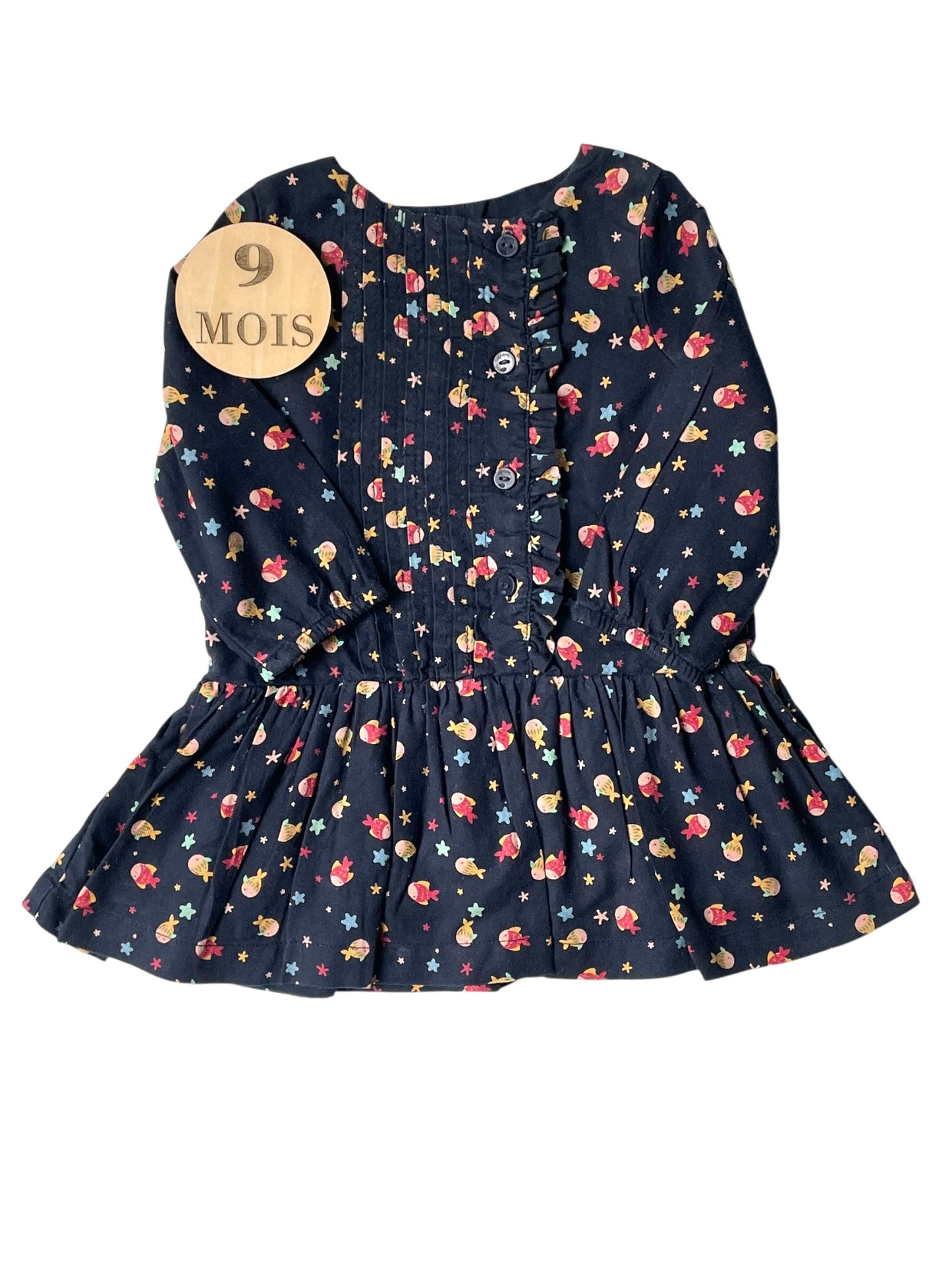 Robe bleu-nuit, oiseaux, DPAM