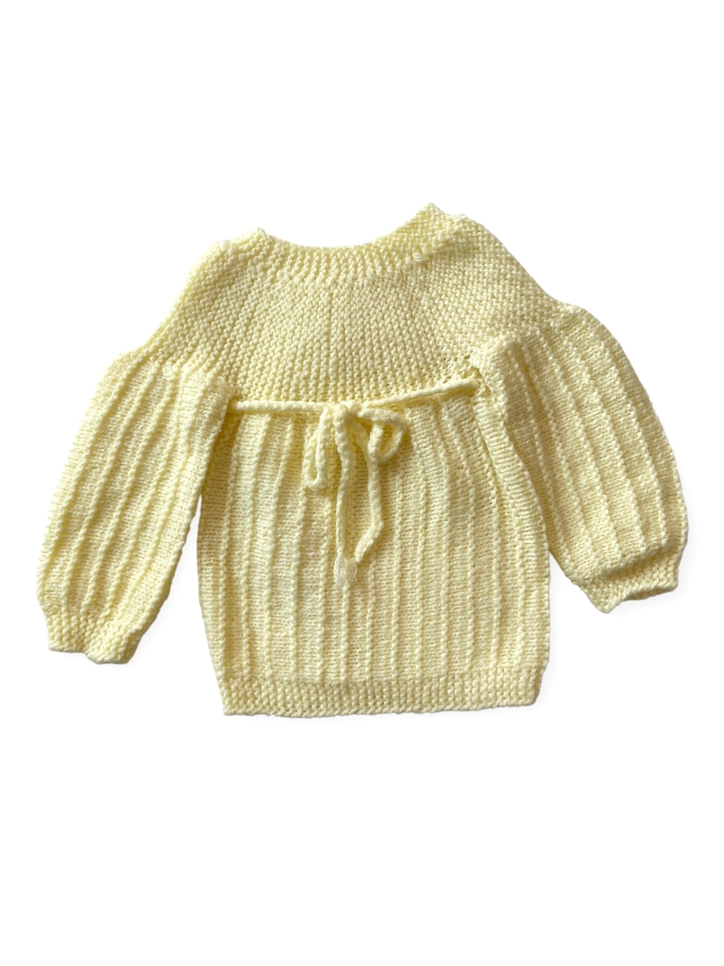 Brassière en mailles, jaune, faite main